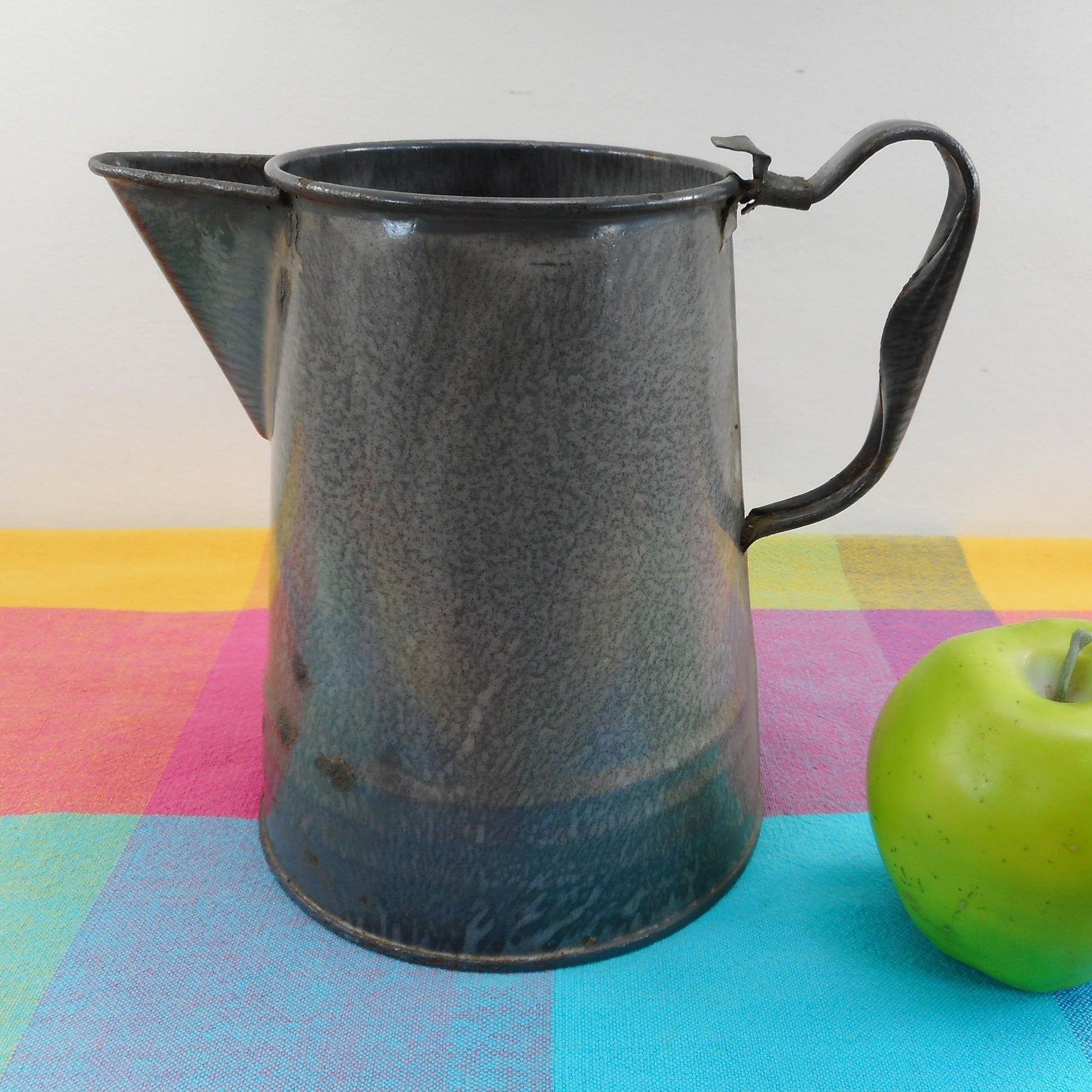 Graniteware Antique Grey Enamelware Coffee Pot - No Lid