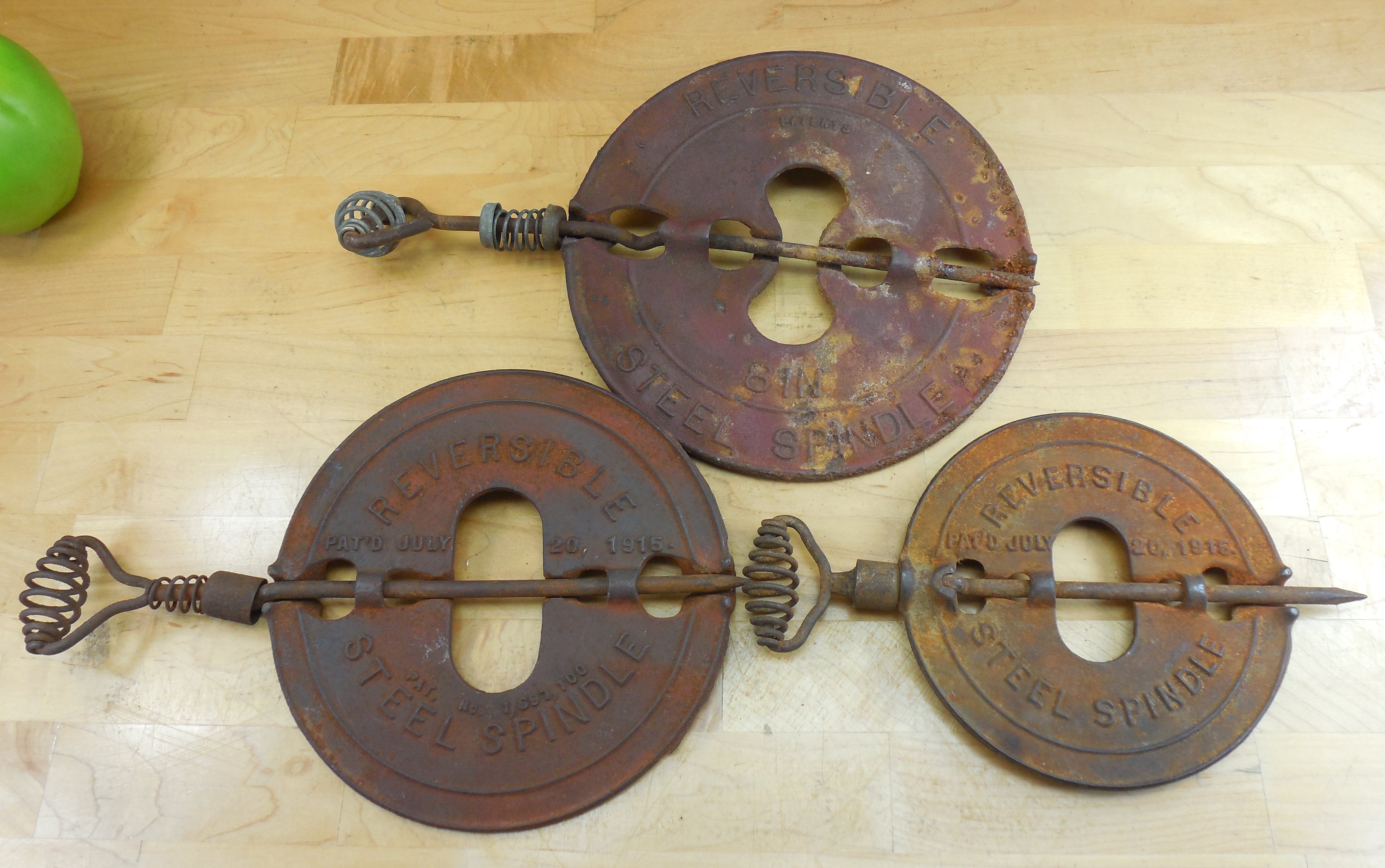 Griswold American Cast Iron Flue Wood Stove Dampers 6" 7" 8" Reversi