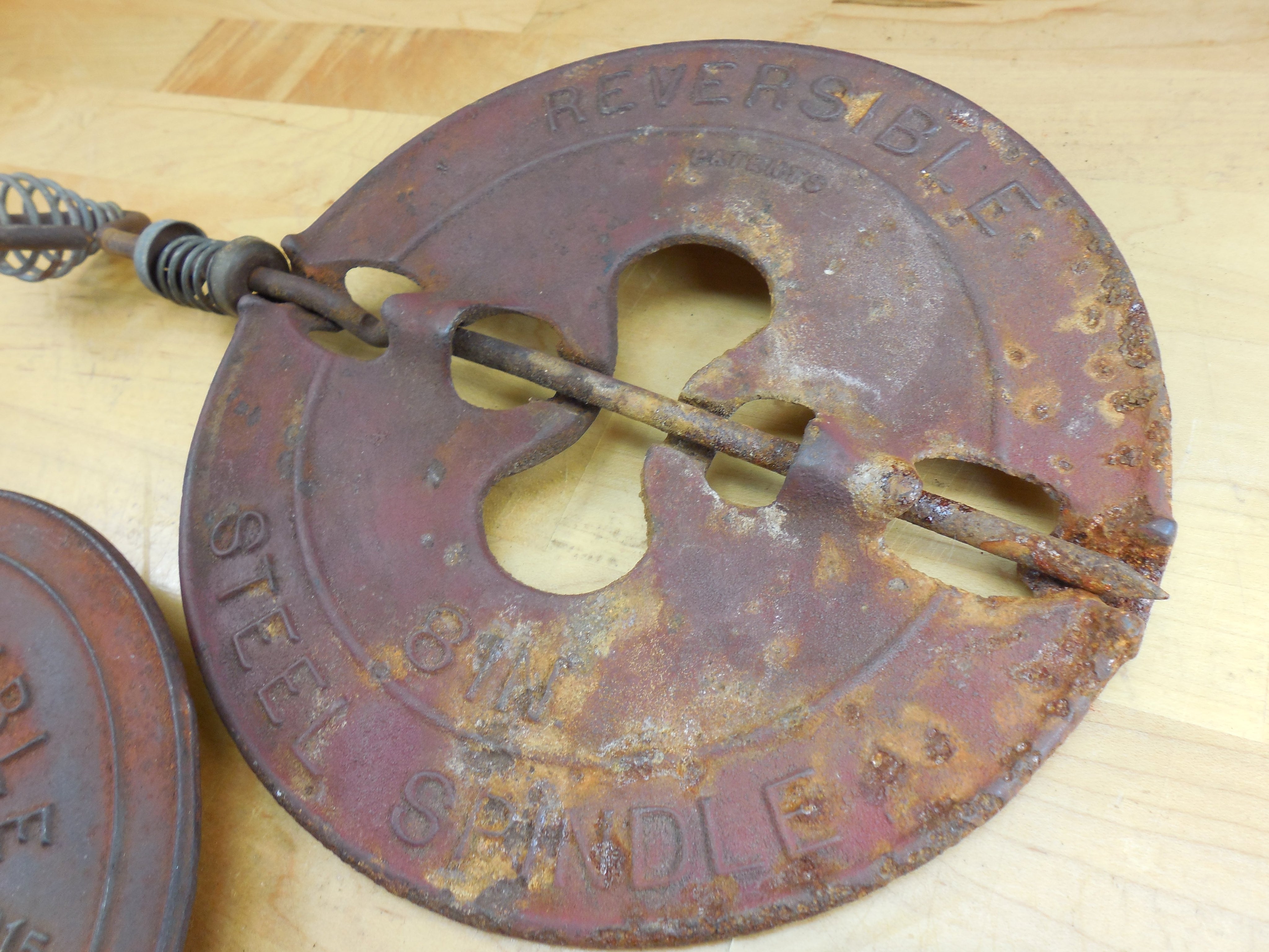 Griswold American Cast Iron Flue Wood Stove Dampers 6" 7" 8" Reversi