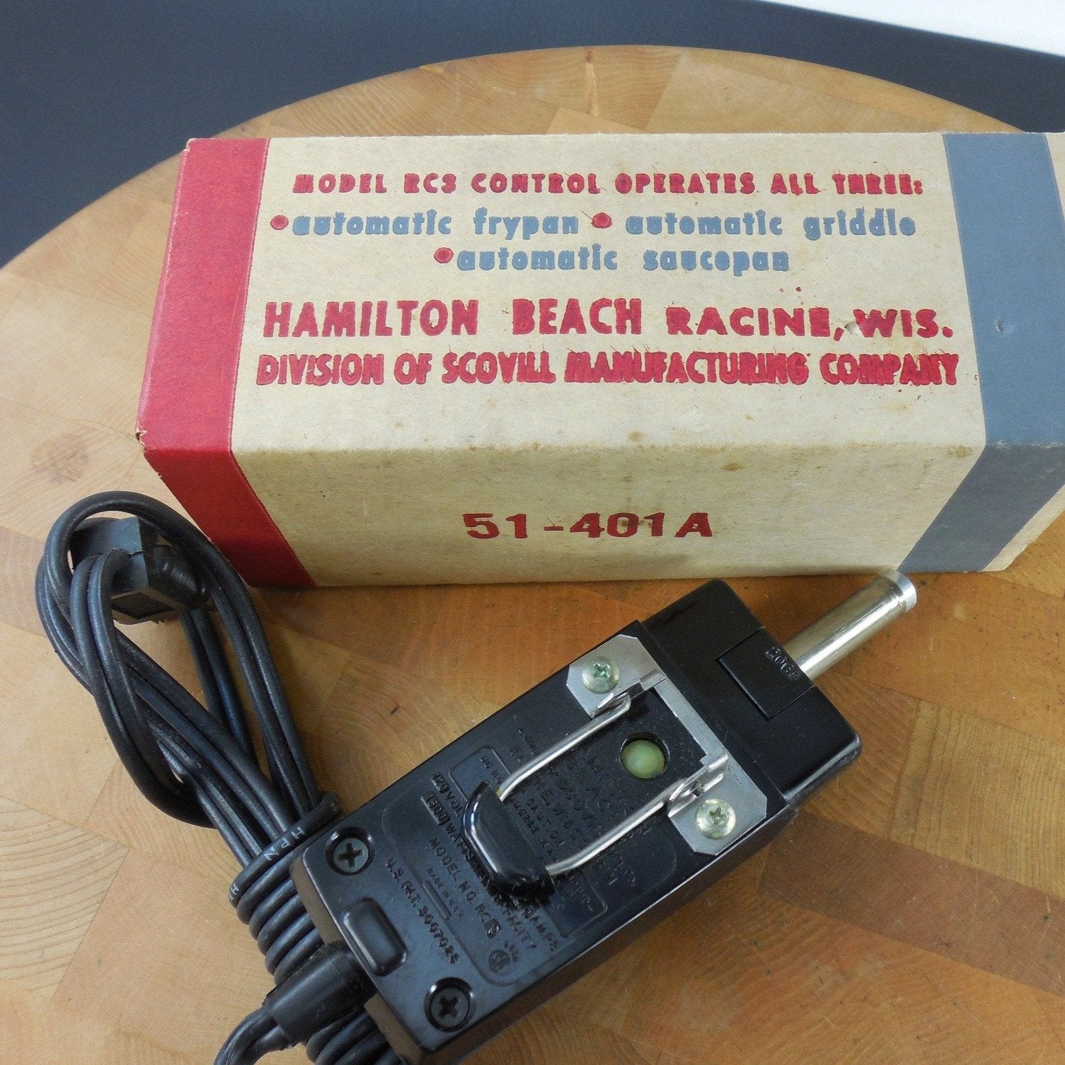 Vintage NOS New Old Stock - Hamilton Beach RC3 Automatic Heat Control Power Supply Vintage New Old Stock