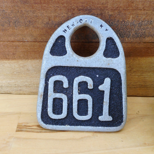 Hasco NY Aluminum Cattle Cow Tag 661 Vintage