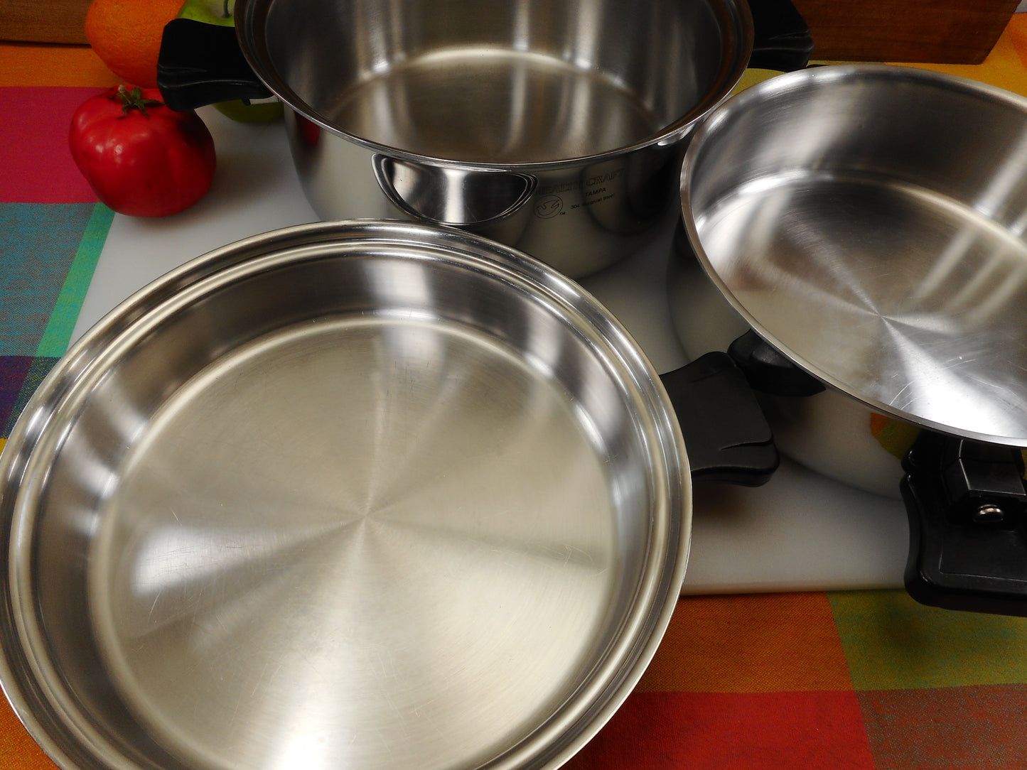 Health Craft Cookware Tampa Fl - 4 Piece Set - 6 Quart Stock Pot & 10" Saute Pan Used