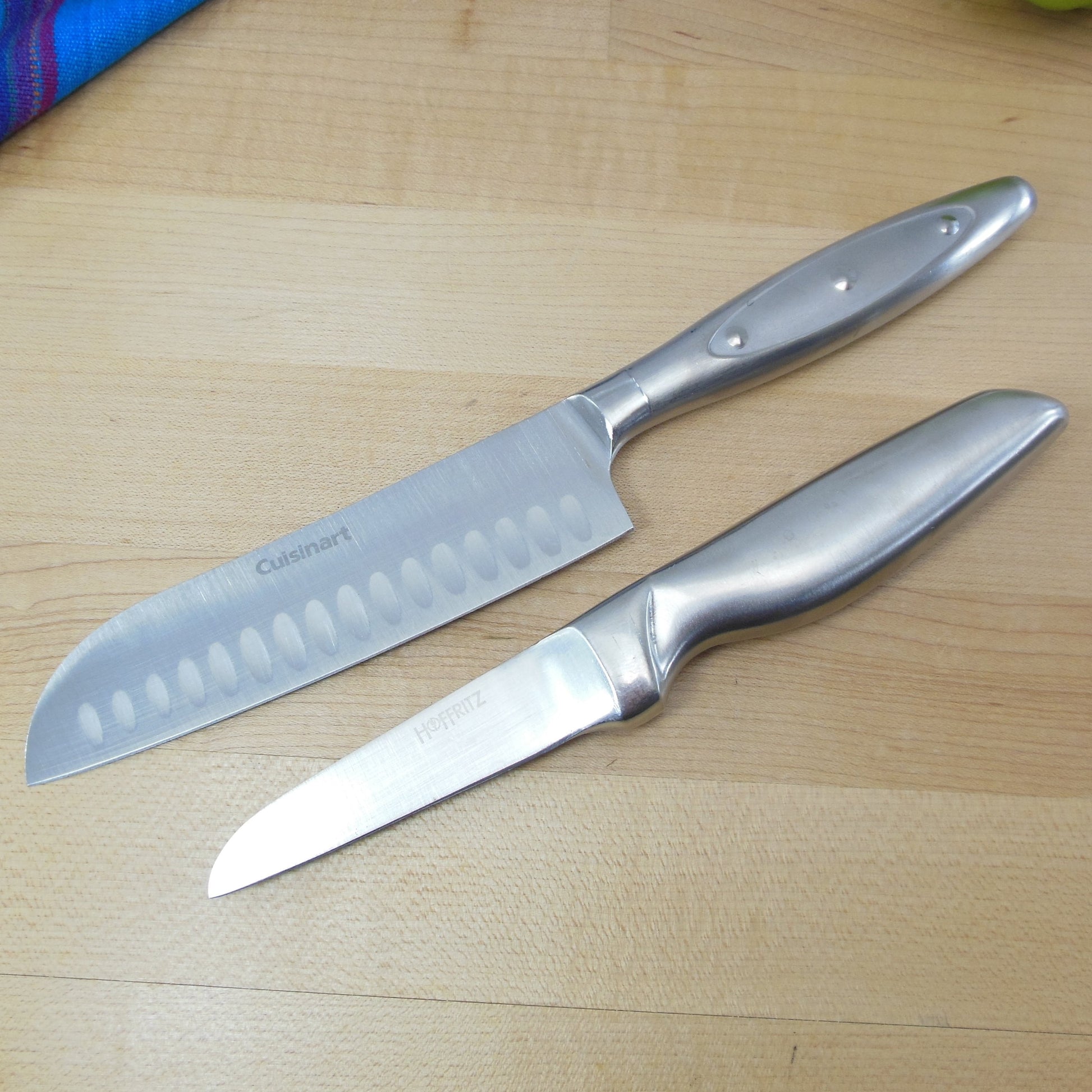 Cuisinart 5" Santoku or Hoffritz 3" Paring Knife Stainless Handles - Your Choice