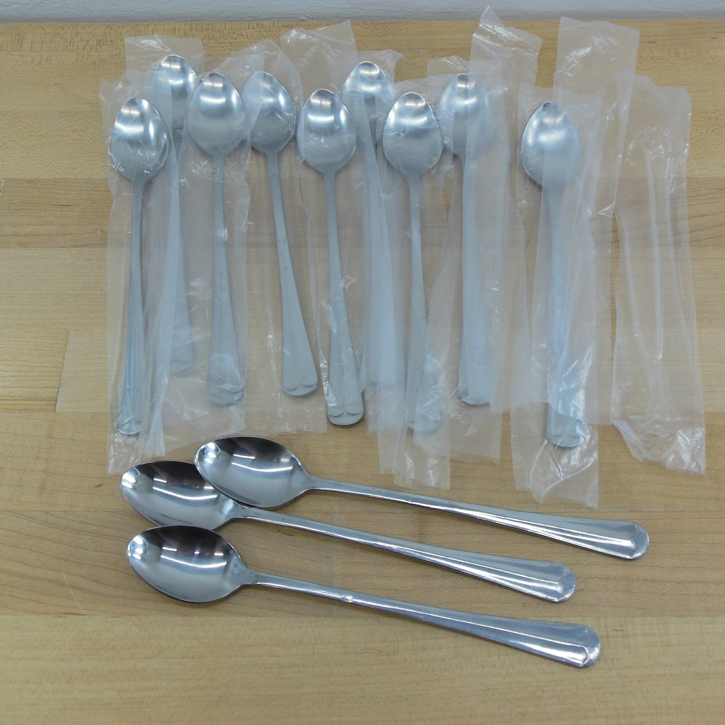 International Korea Cape Cod Stainless Flatware NIP Seconds - 12 Iced Tea Spoons