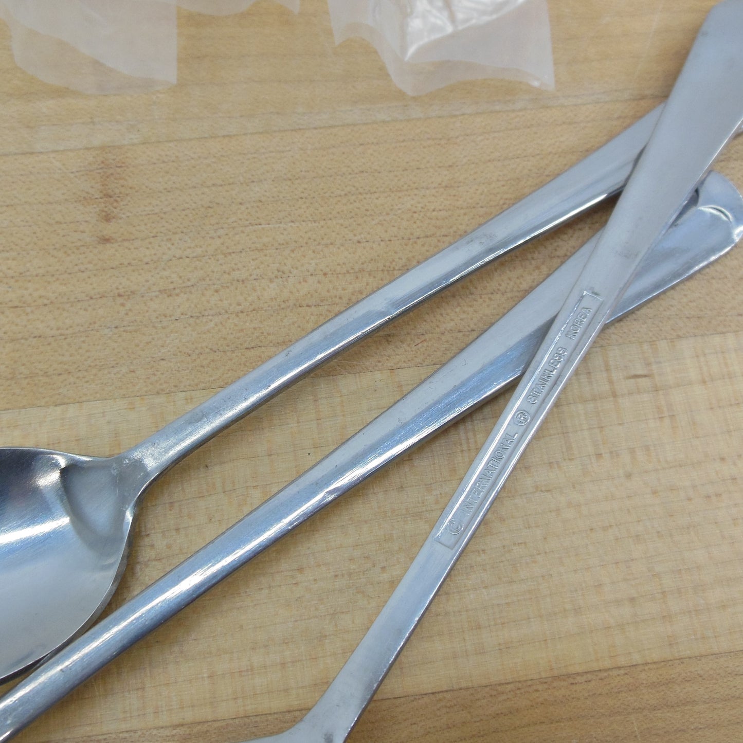 International Korea Cape Cod Stainless Flatware NIP Seconds - 12 Iced Tea Spoons NOS