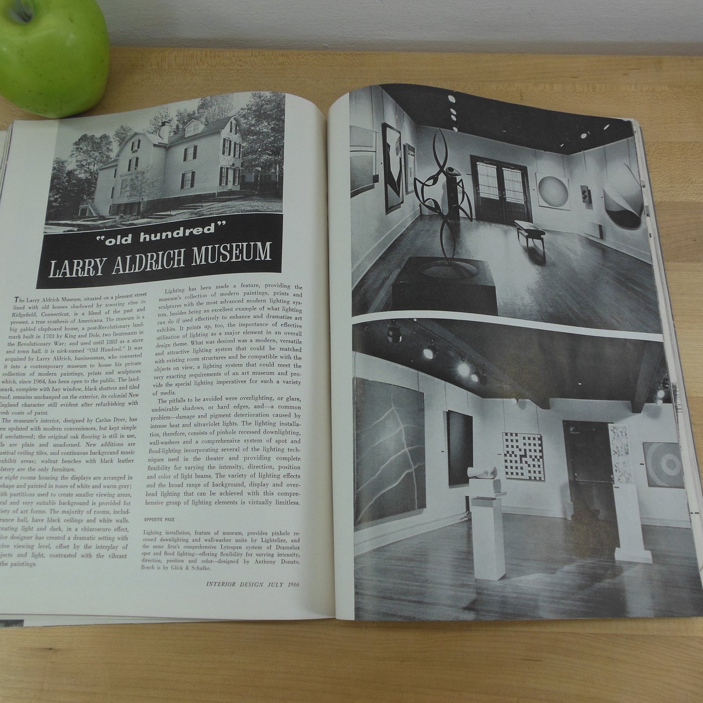 Interior Design Magazine July 1966 Larry Aldrich Museum Quogue vintage