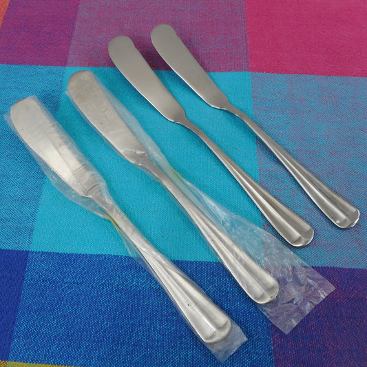 International Silver Gran Royal China Stainless Flatware - 4 Butter Spreaders