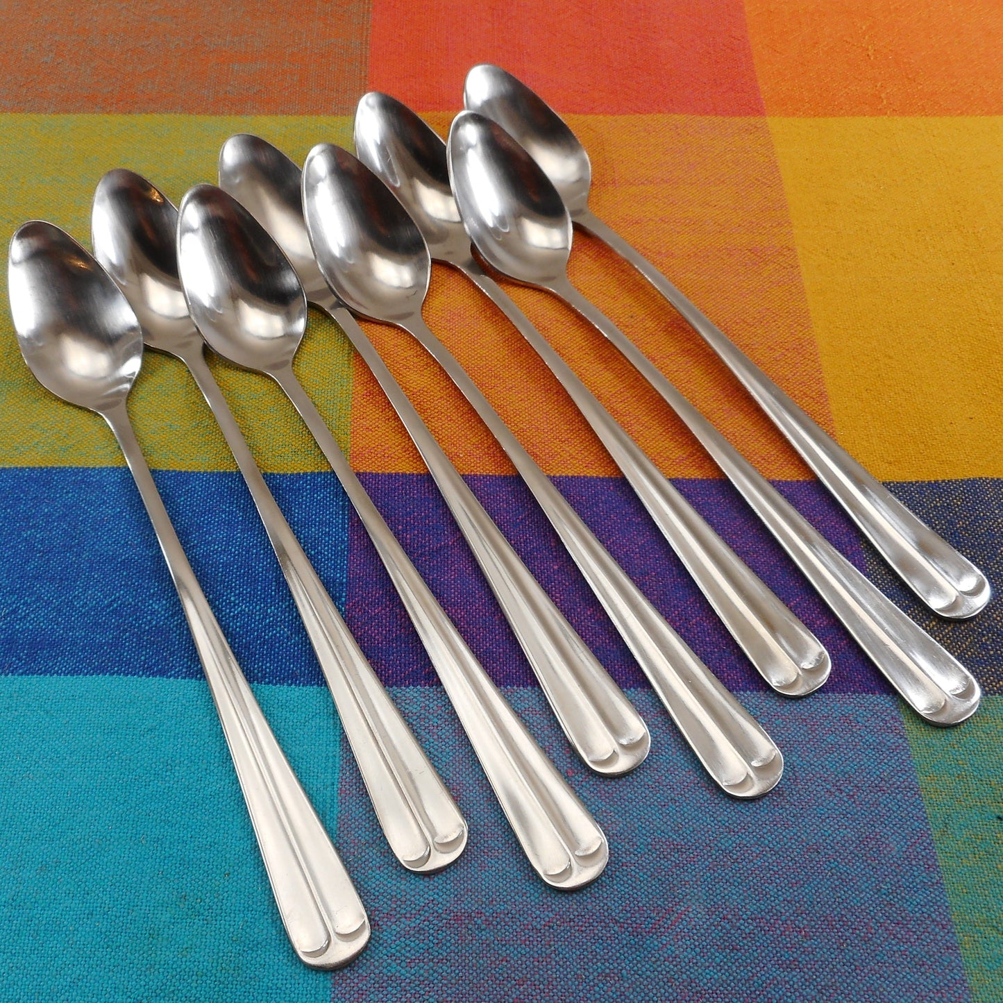 International Silver Gran Royal China Stainless Flatware - 8 Set Iced Tea Spoons