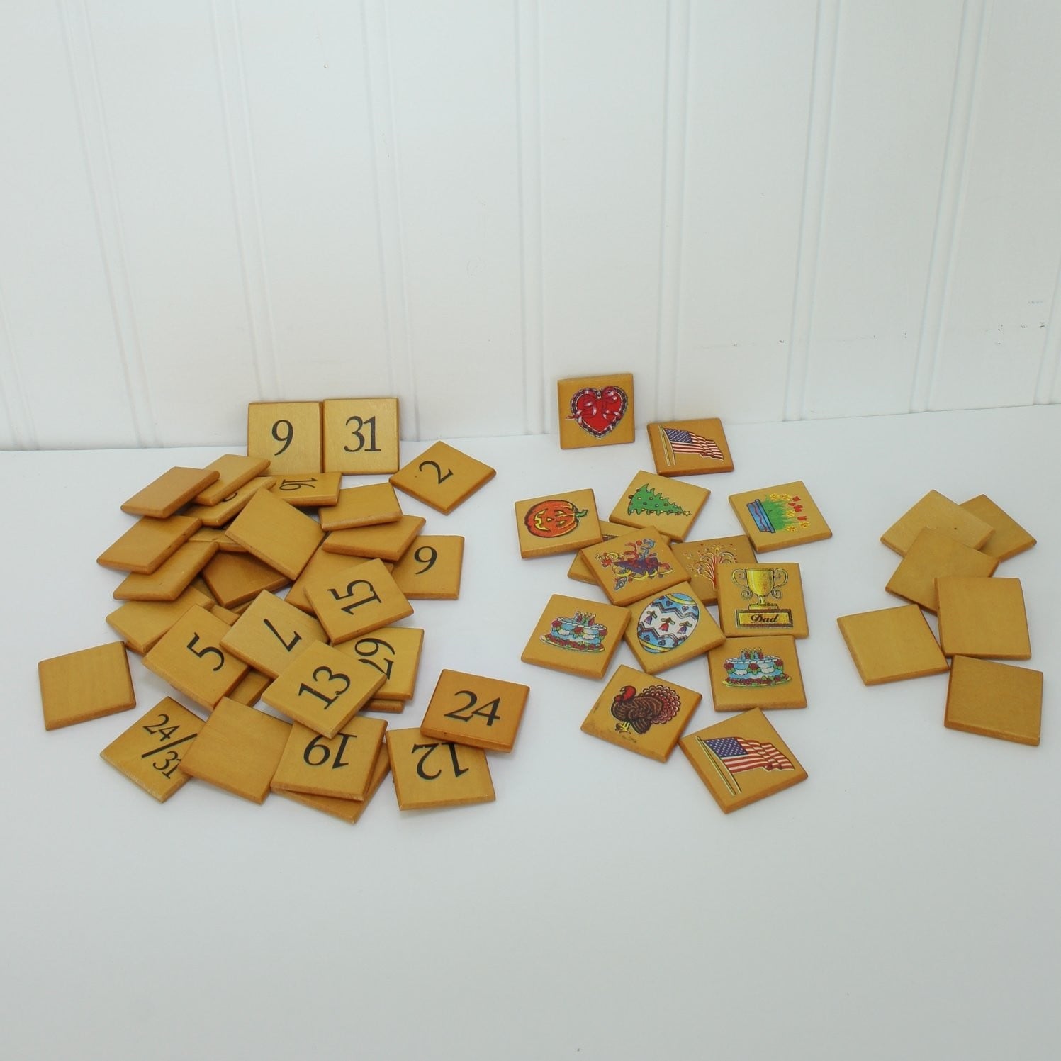 Wood Finished Beveled Tiles 54 Pictures Numbers Blanks Scrapbooks Collage Projects DIY