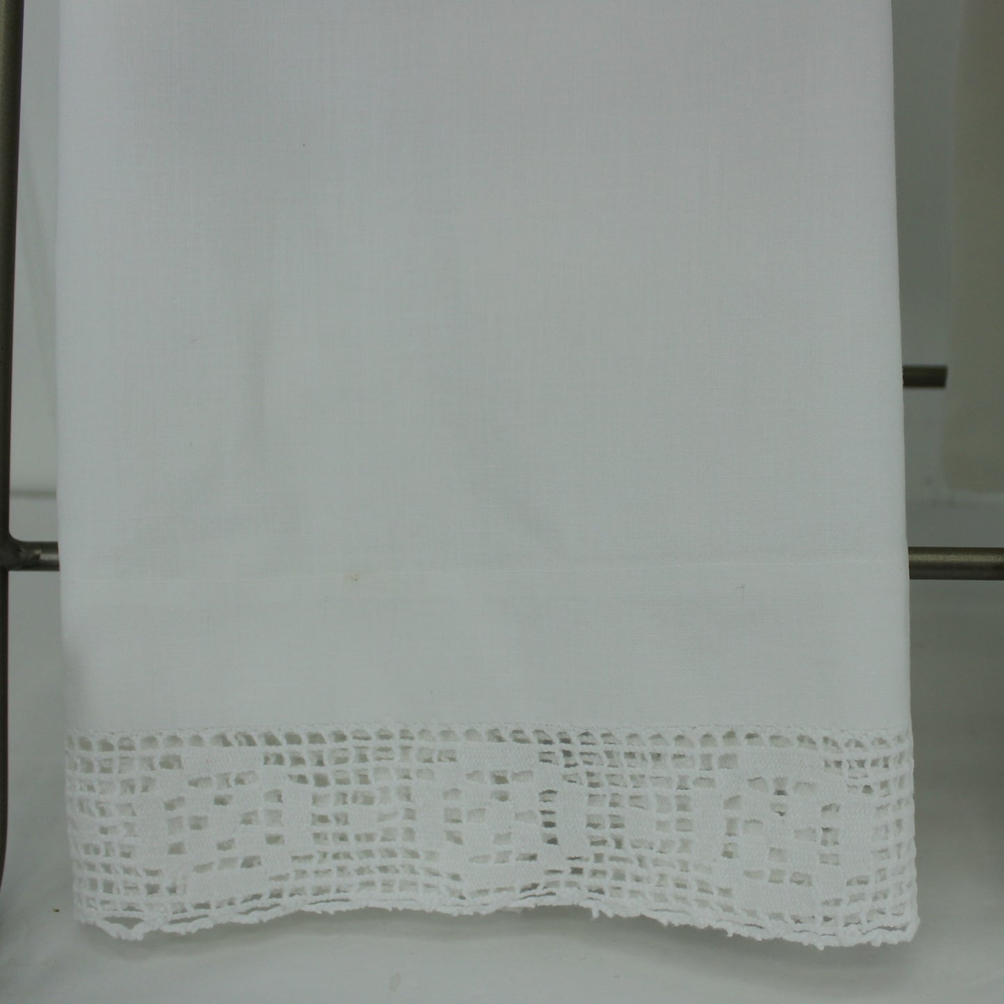Collection 4 White Pillow Cases Hand Made DIY Repurpose Clothing crochet hand work