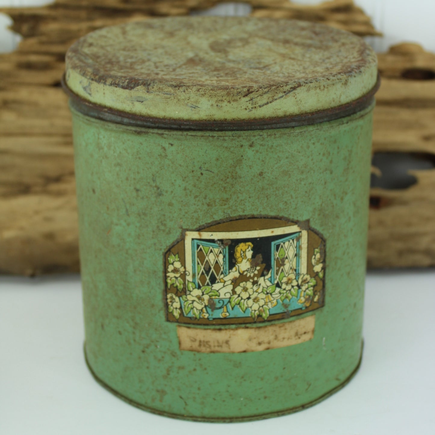 Wonderful Old Antique Tin Can with 80 Dominoes Estate Item old dominoes