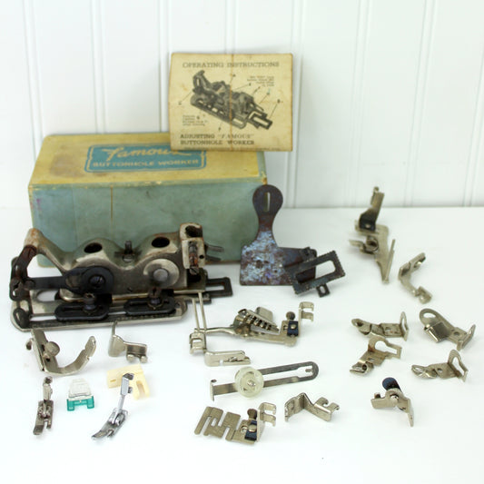 Vintage Sewing Machine Attachments Lot Singer Simanco Greist