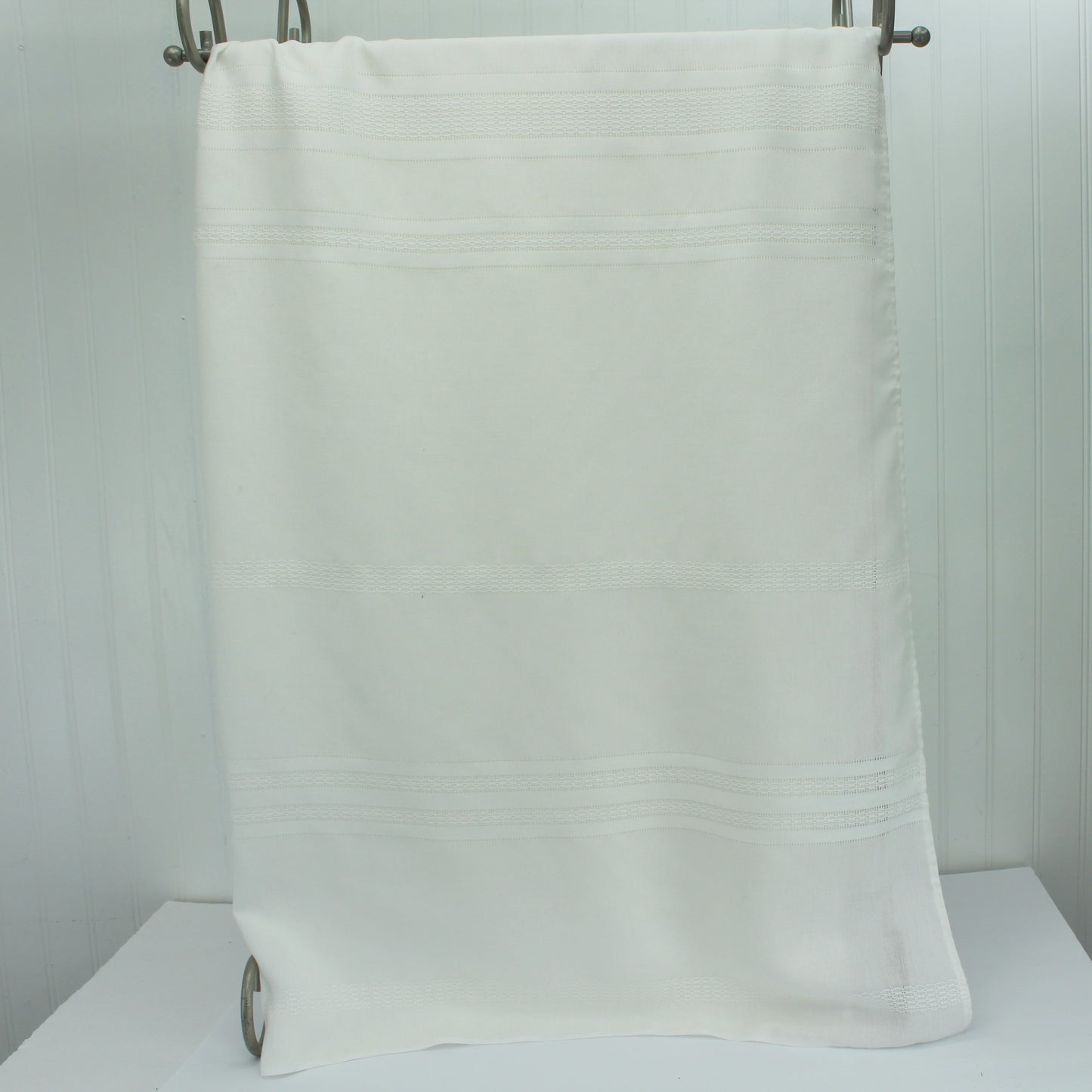 Easy Care Large White Table Cloth  Rectangle 60" X 88" good every day easy care