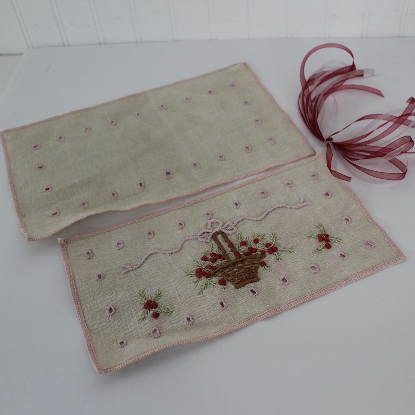 Small Intricately Embroidered Pillow Case Pin Cushion Sachet
