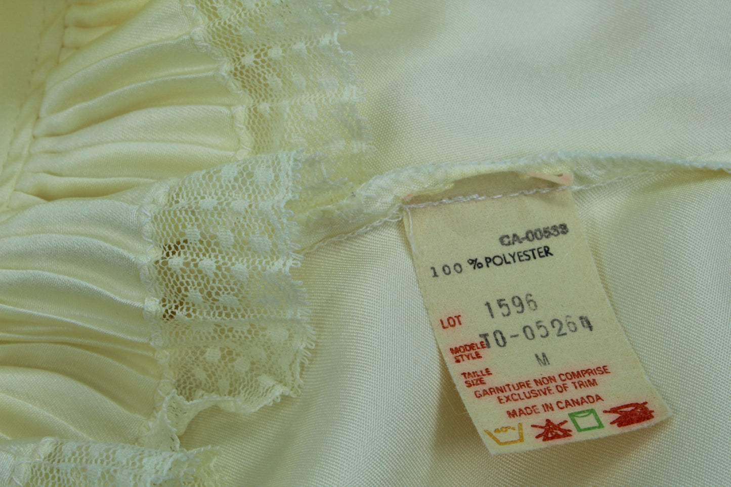 Bill Tice Nightgown Peignoir Set Ivory Pleated Polyester Lace Full Length Size Medium canada
