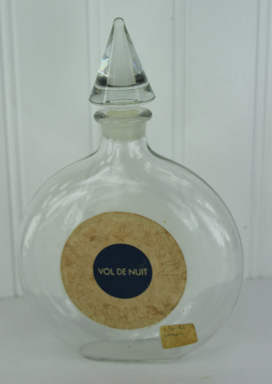 Vintage Guerlain Vol De Nuit Incised "Dummy" Display Bottle 7 1/2" Made France