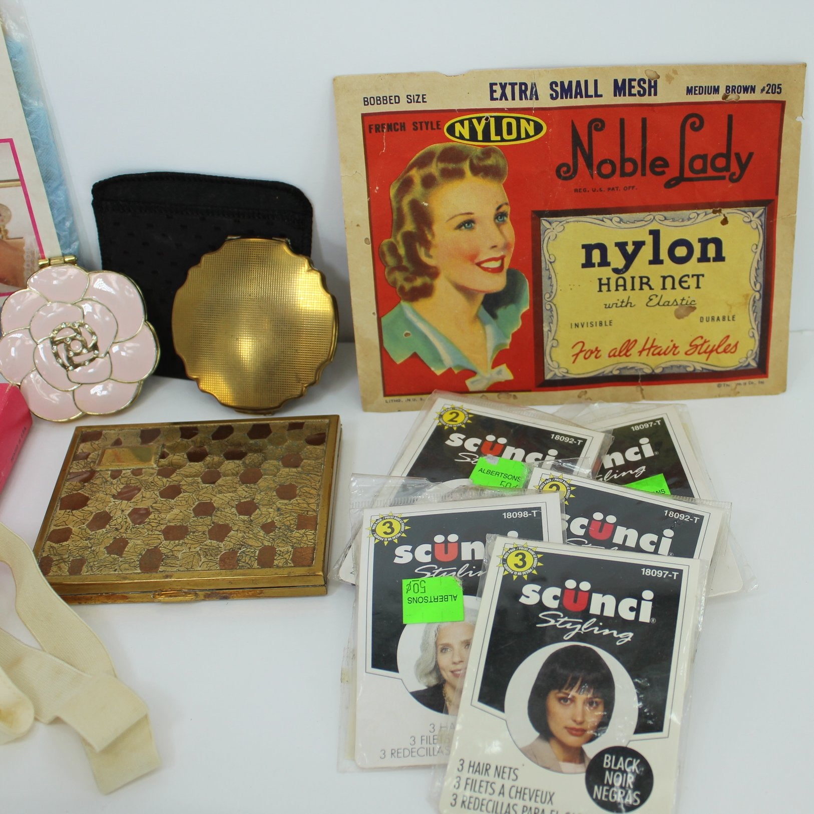 Collection Mid Century Vanity Grooming Unique Items Stratton TrueArt Noble Lady group photo nets compacts
