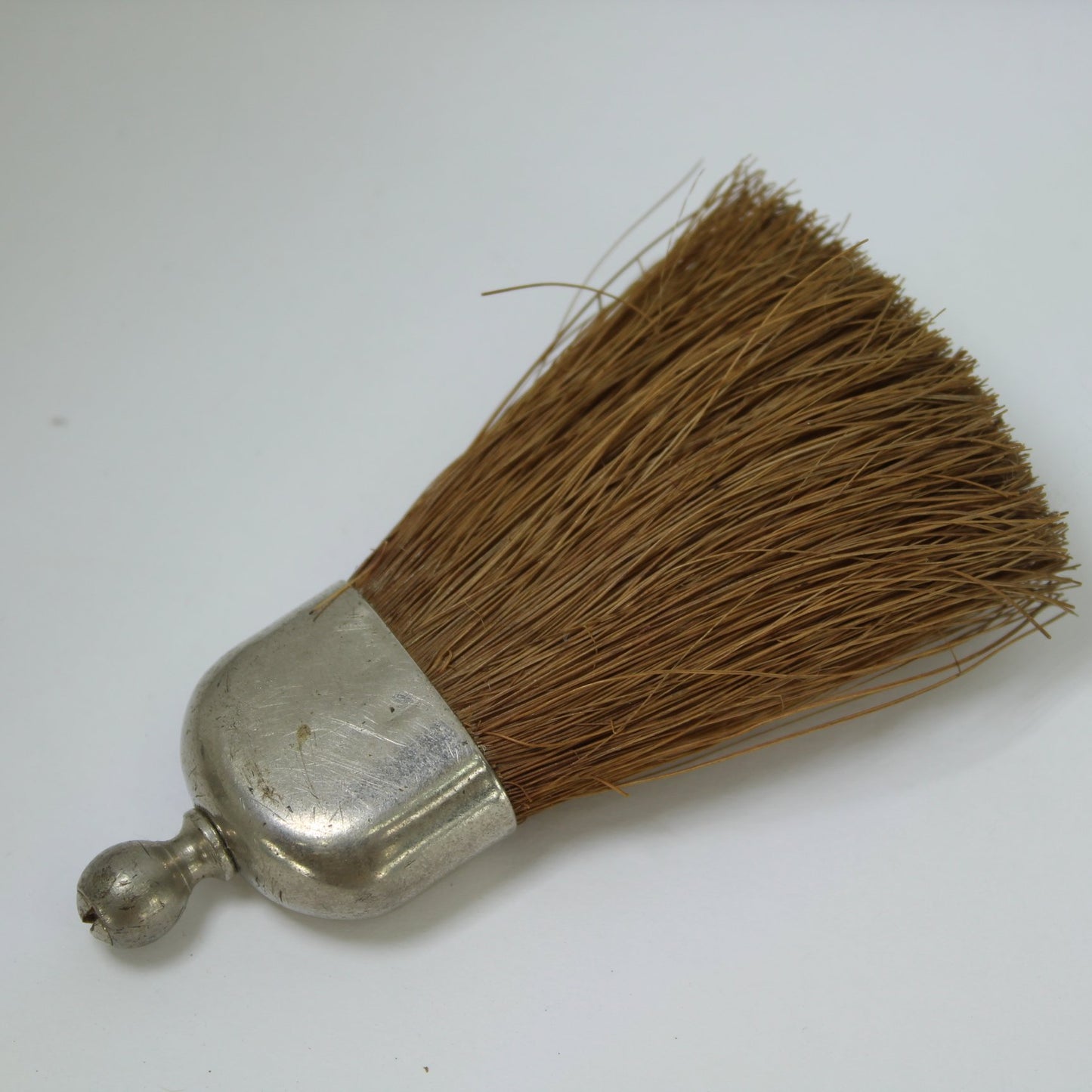 Vanity Bath Collectibles National Drug Metal Container Clothes Brush Natural Metal Screw Top nice clean little brush