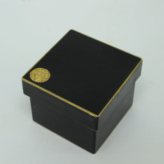 Antique Box Caron Le Narcisse Noir 1911 Black & Gilt Labels