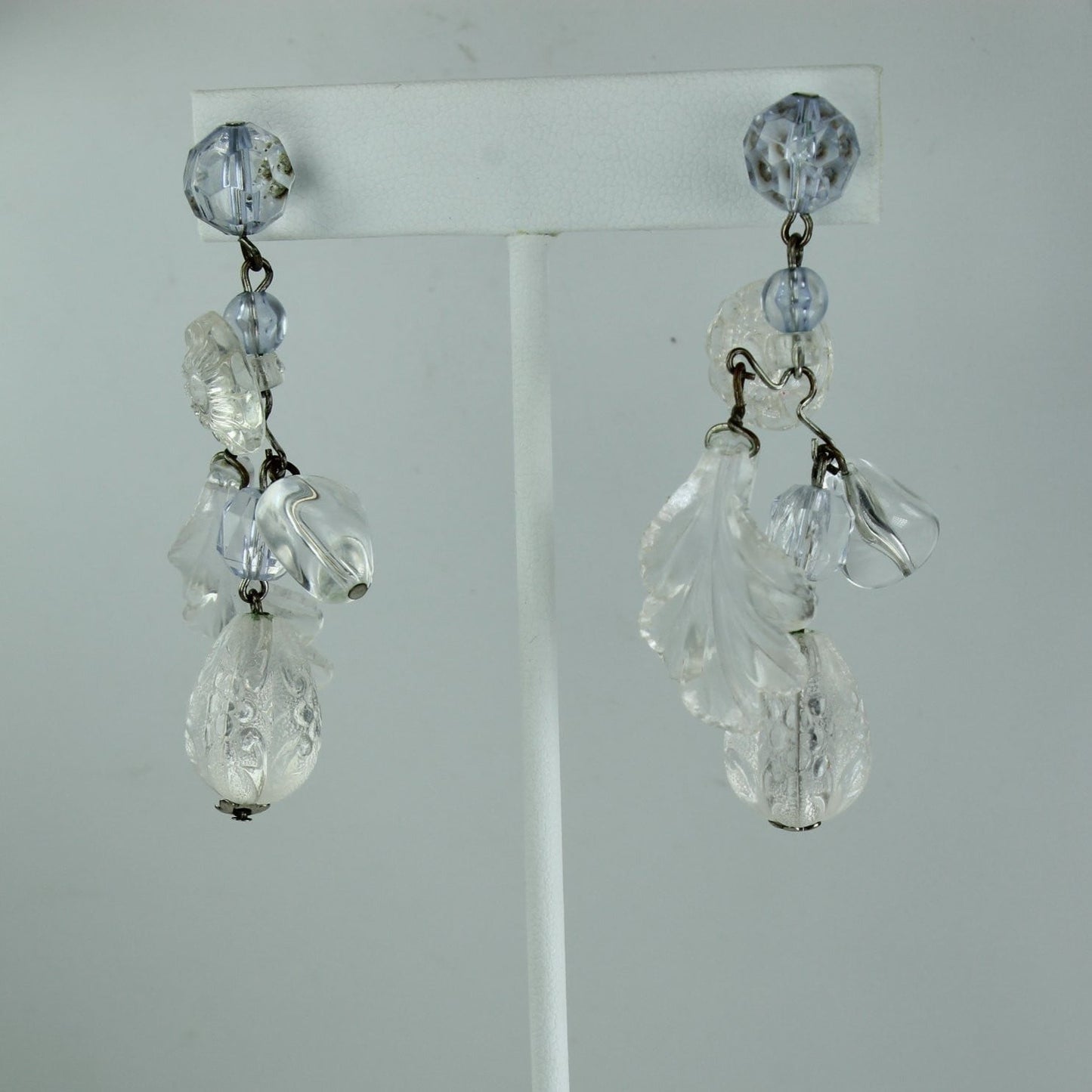 Chandelier Dangle Earrings Post Variety Shape Beads ovals round leaf shapes