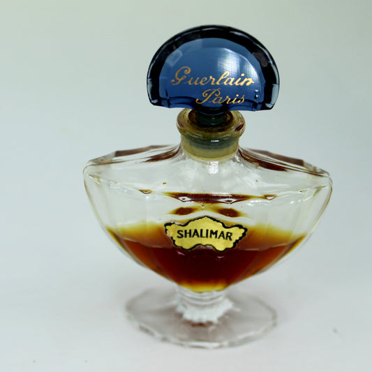 Vintage Shalimar Guerlain 1/2 oz  Bottle Made France Partial Full