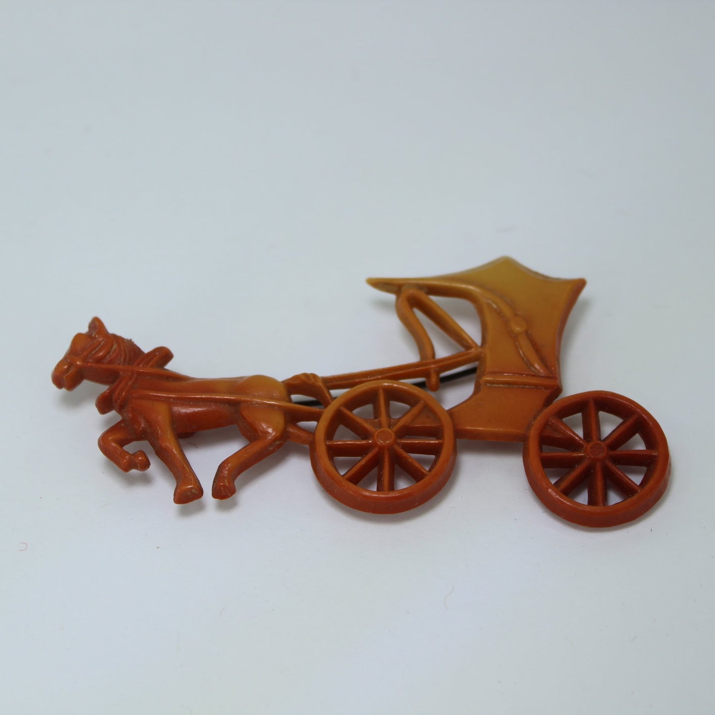 One Horse Carriage Buggy Pin Burnt Orange Pat 133919 N Barbieri 1942