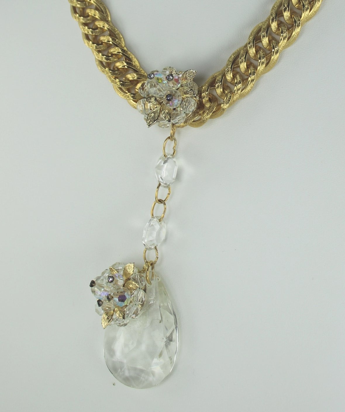 Vintage New Prism Necklace Patzi Re-Design RS Heavy Gold Tone Chain special occasion