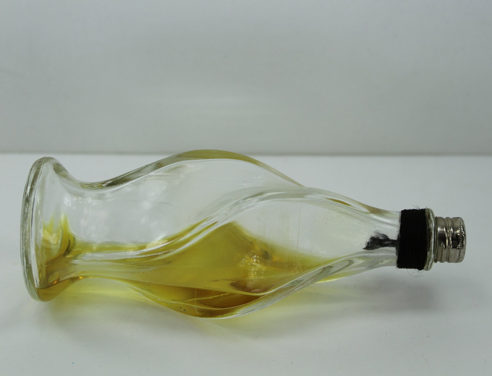 Vintage D'Orsay Divine Swirl Metal Cap Dummy Factice Perfume Bottle 5"  high