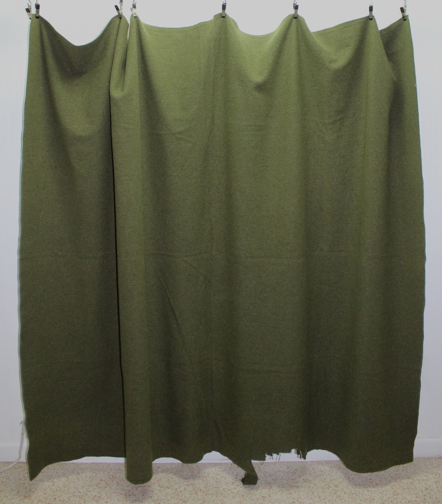 Vintage Military Style Camp Blanket Army Olive Green special price