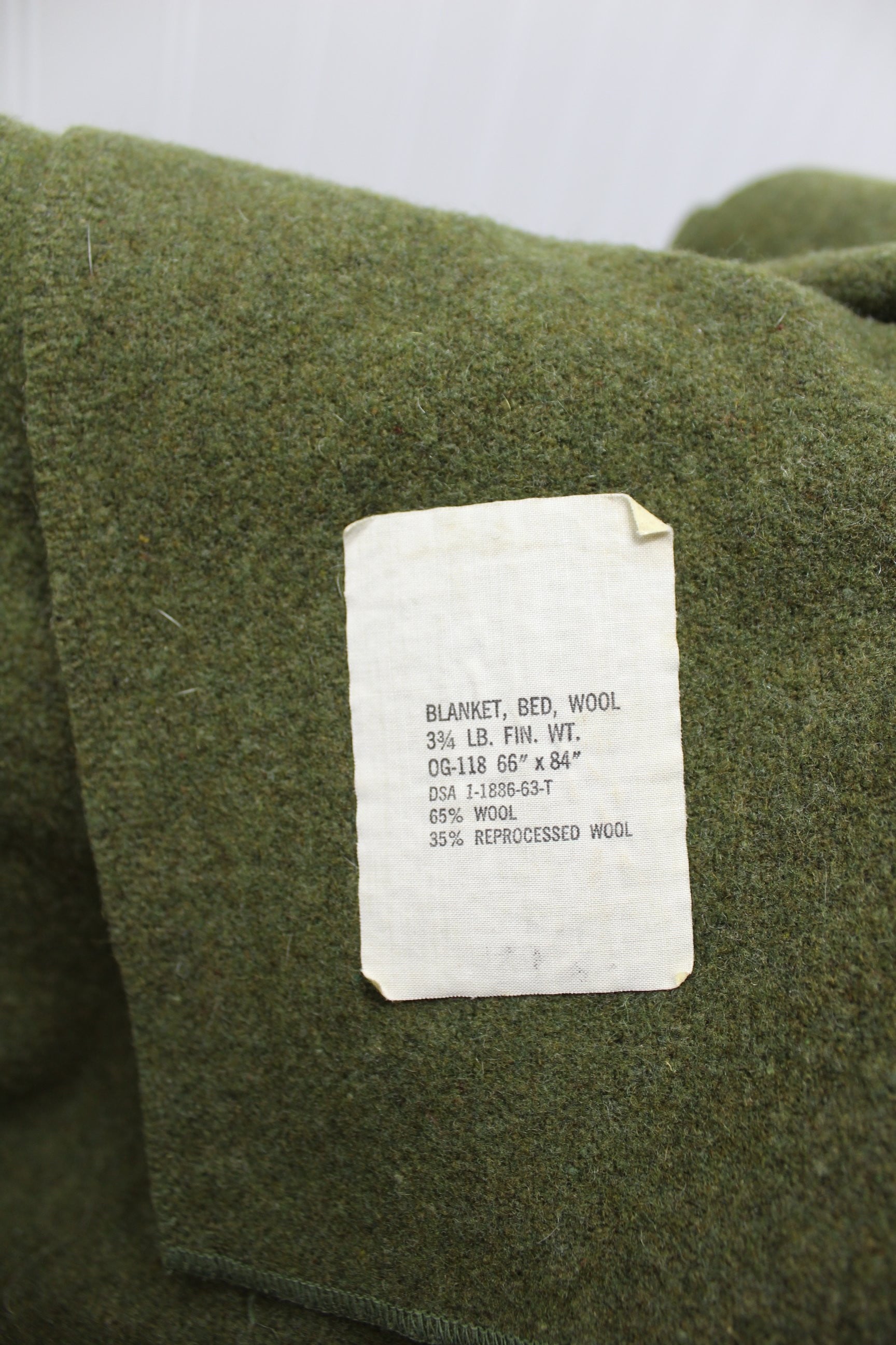 Unbranded Wool Blanket Military Style Army Olive Green use or repu