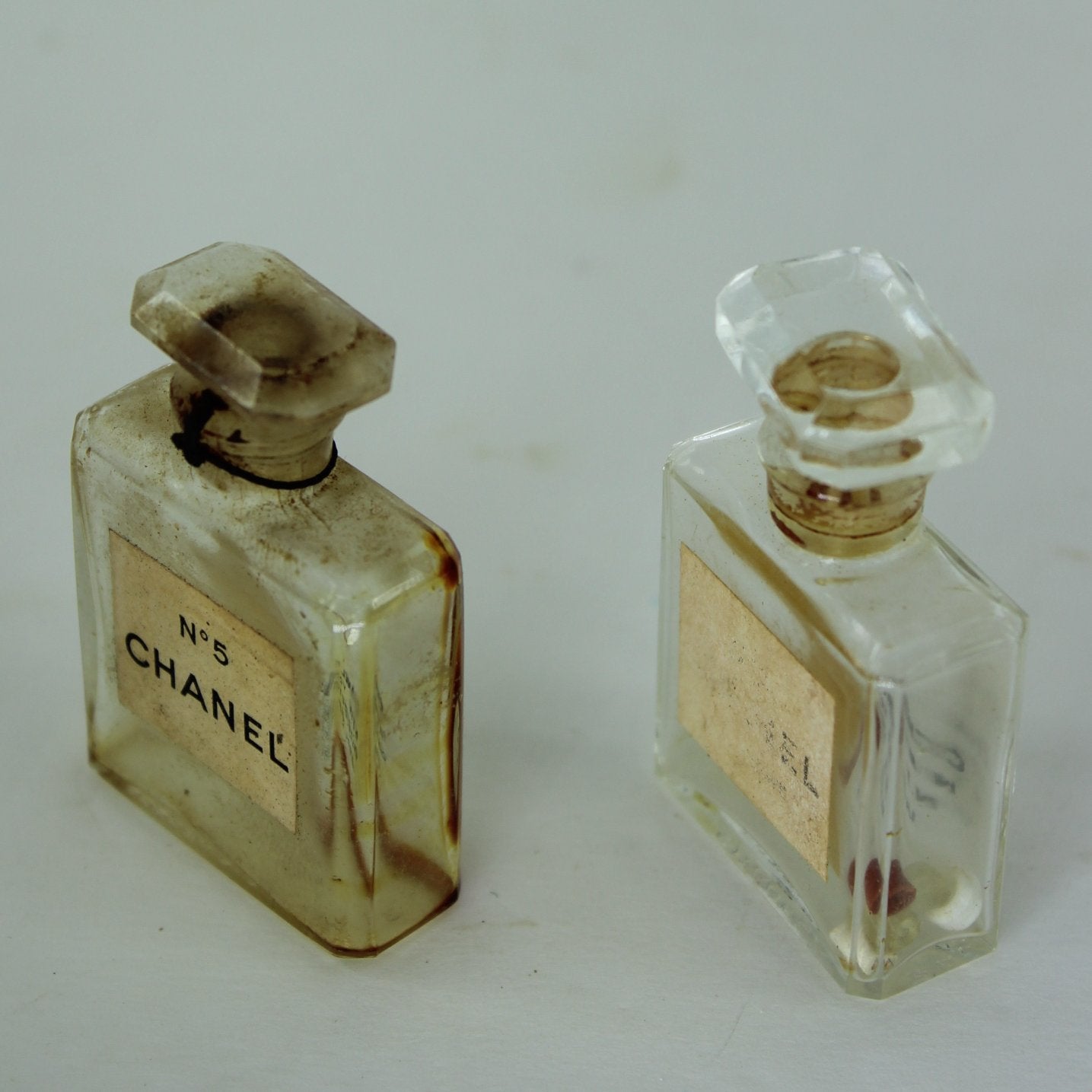 Chanel No. 5 Perfume Bottles Miniatures .275 Mid Century 1/4 oz