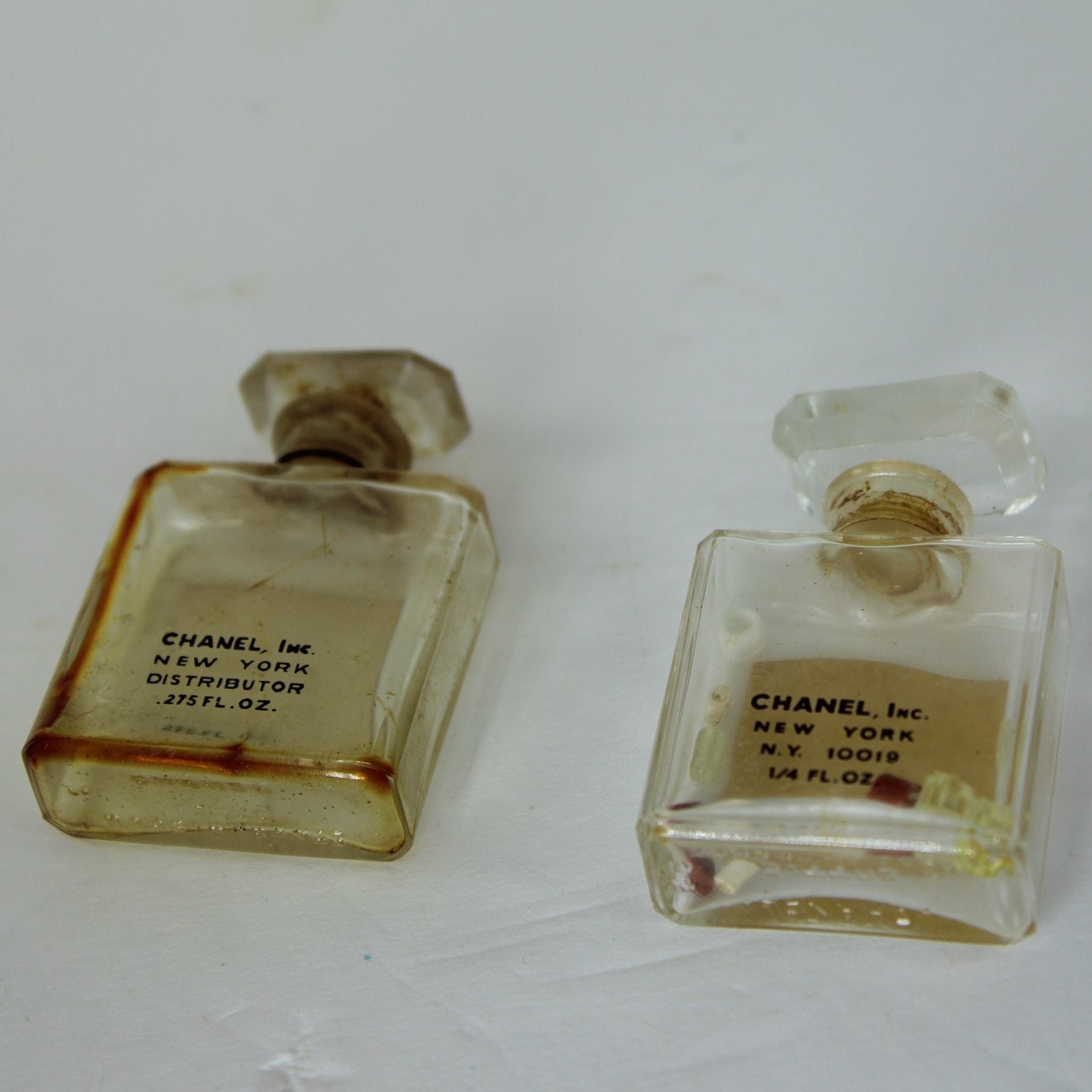 Chanel No. 5 Perfume Bottles Miniatures .275 Mid Century 1 4 oz 1960s