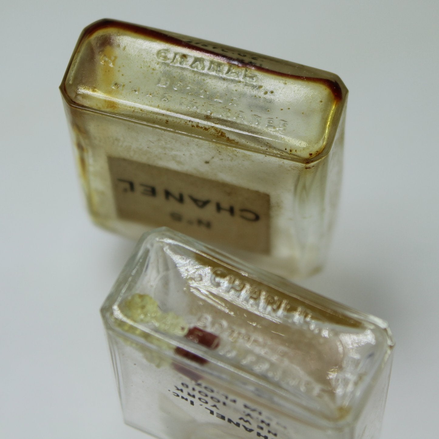 Chanel No. 5 Perfume Bottles Miniatures .275 Mid Century 1/4 oz 1960s