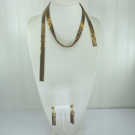Wrap Necklace or Belt Dangle Earrings Chain Metal Design Wear or DIY Project