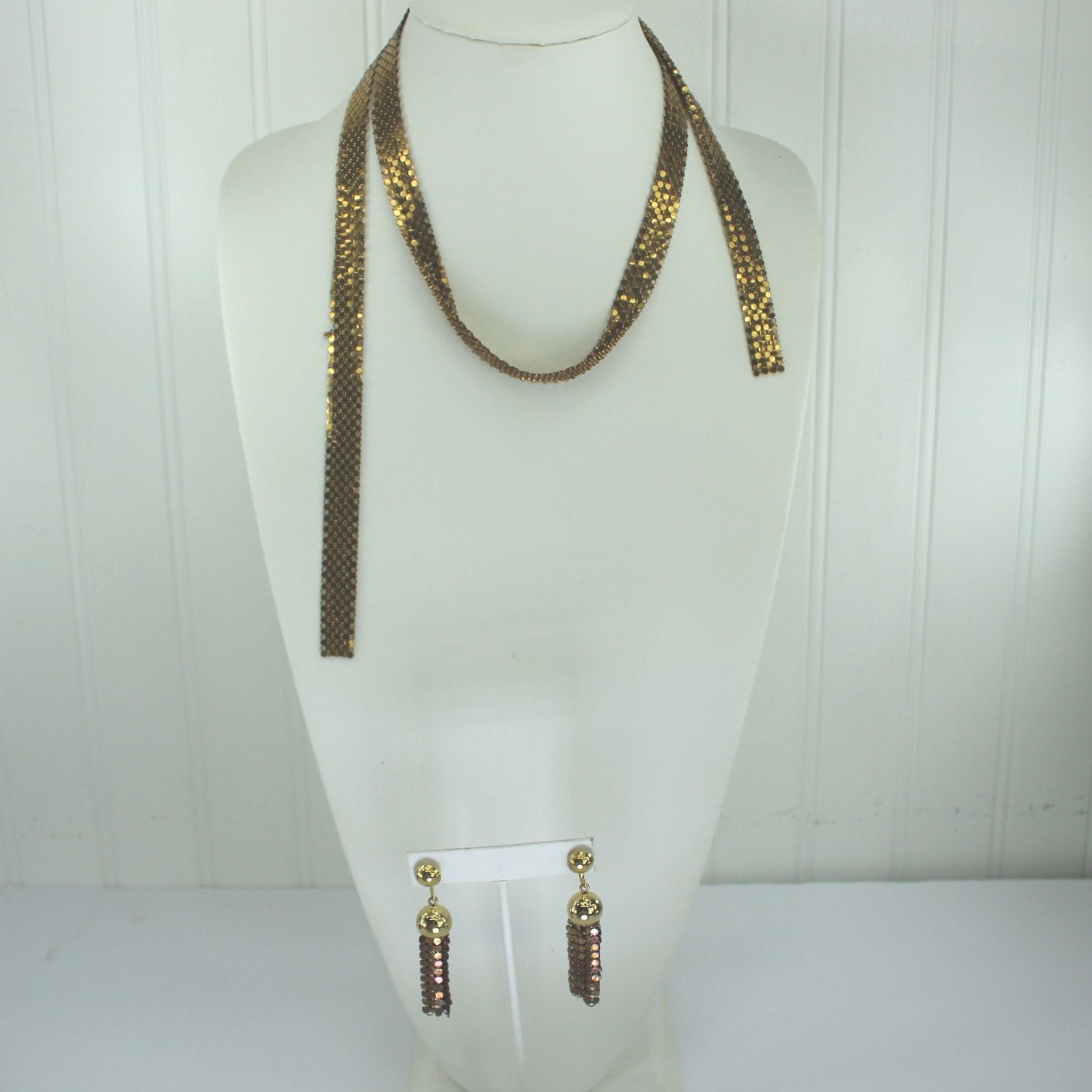 Wrap Necklace or Belt Dangle Earrings Chain Metal Design Wear or DIY Project