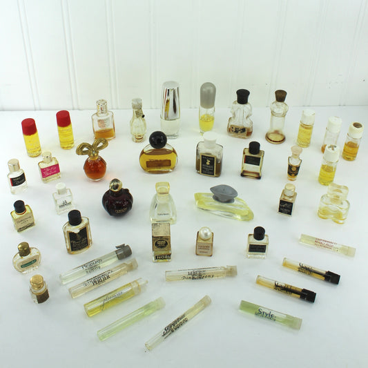 Vintage 42 Designer Perfume Bottles Mini Micro Mino Collection Partial Full