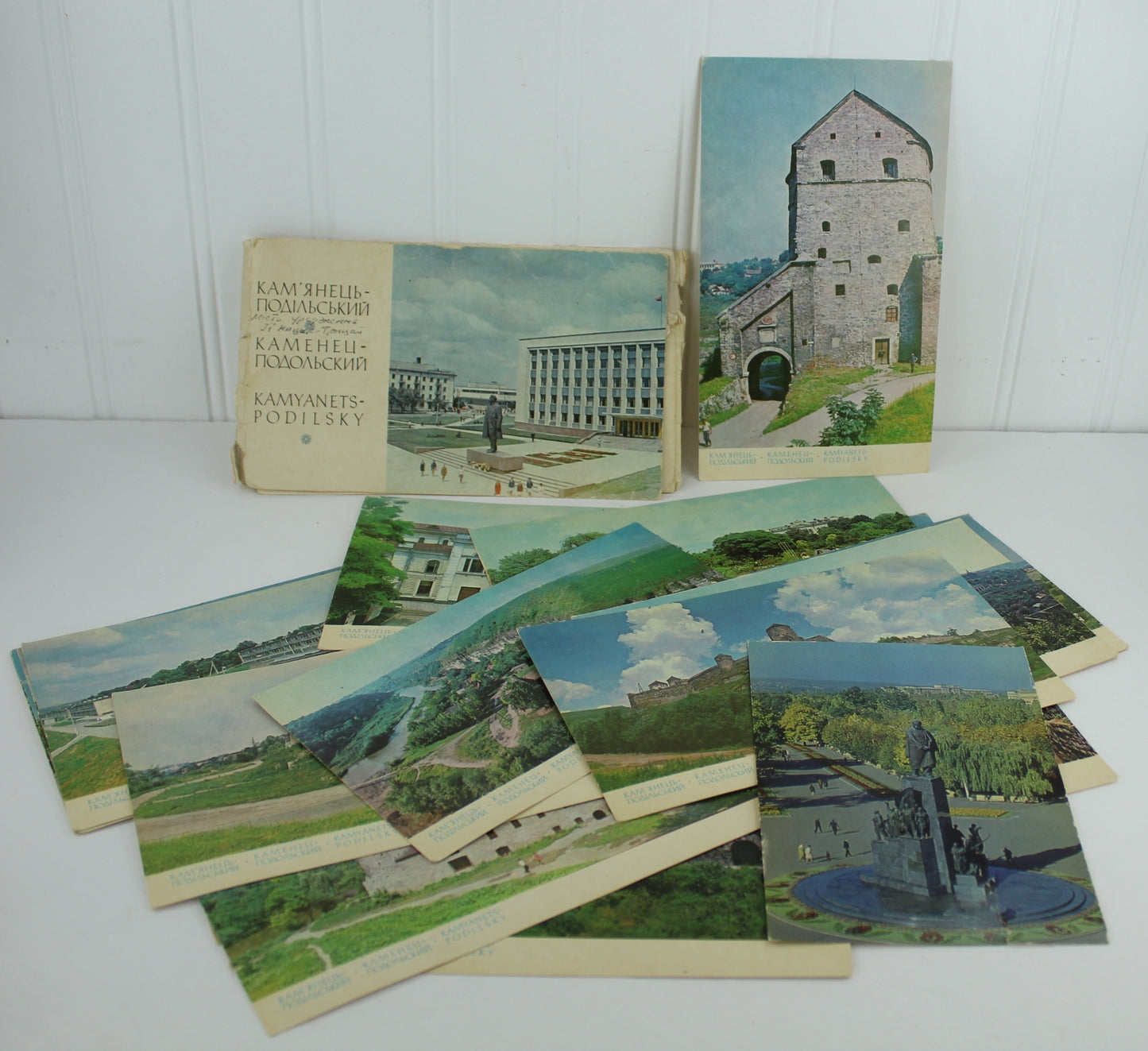 Vintage Old Ukraine 18 Photo Postcards Kamyanets Podilsky in Folder souvenir ukraine