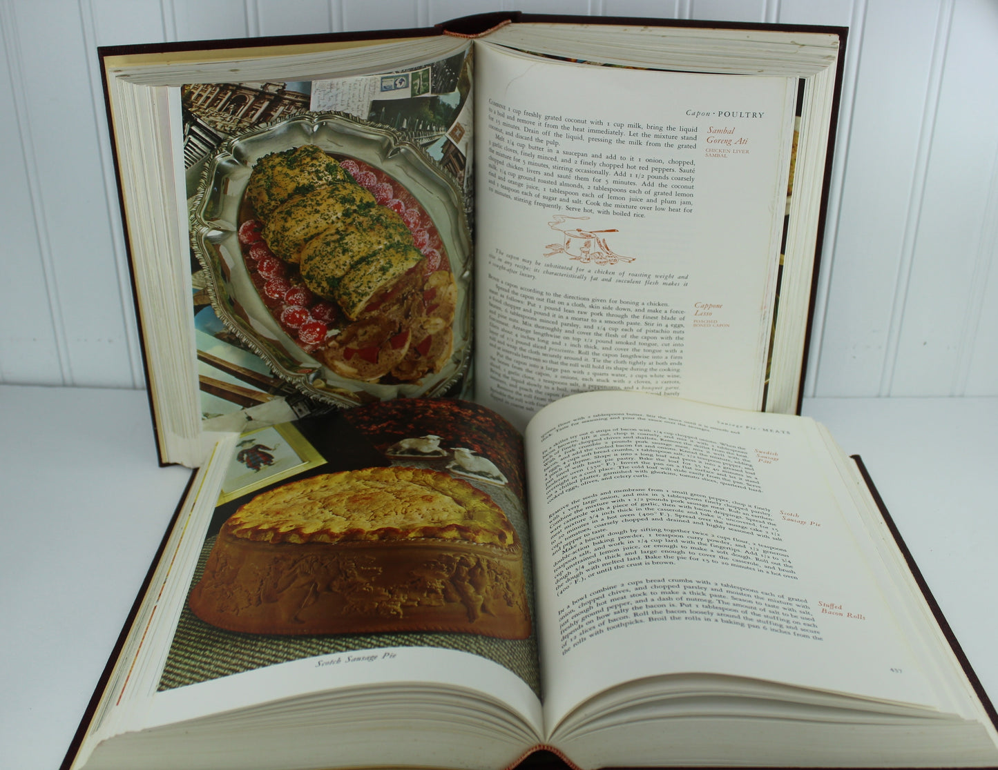 Gourmet Cookbooks 2 Volume Collection 1976 Gourmet Magazine Presentation aperitifs to pastries