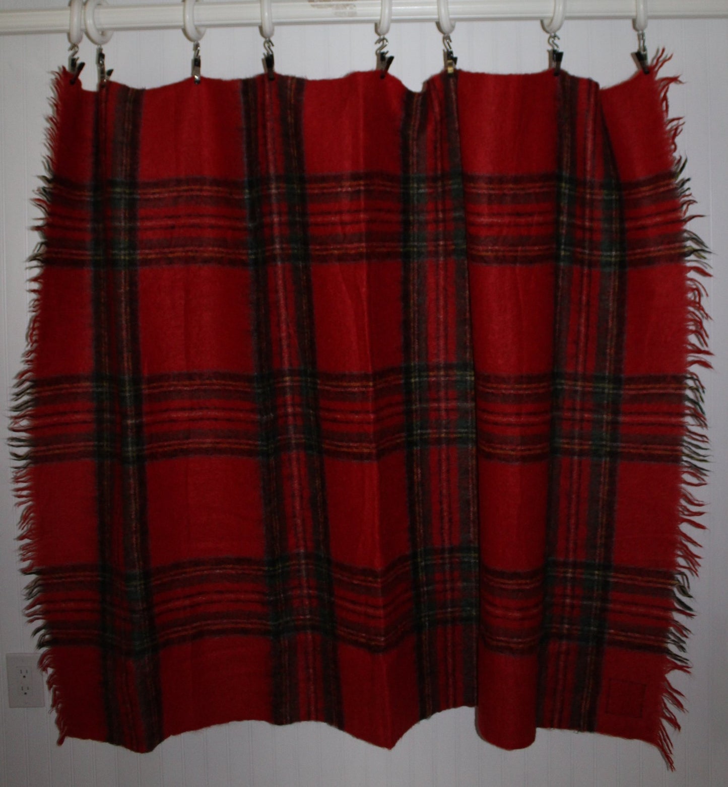 Mohair Throw Scotland Robert Burns Royal Stewart Red Tartan Plaid decorator