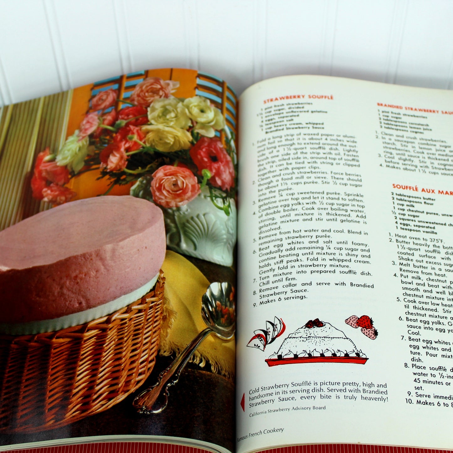 Collection 2 Classic Vtg Cookbooks Chinese Cookbook Claiborne 1972 & French Cooking Woman's Day 1969 souffle recipes