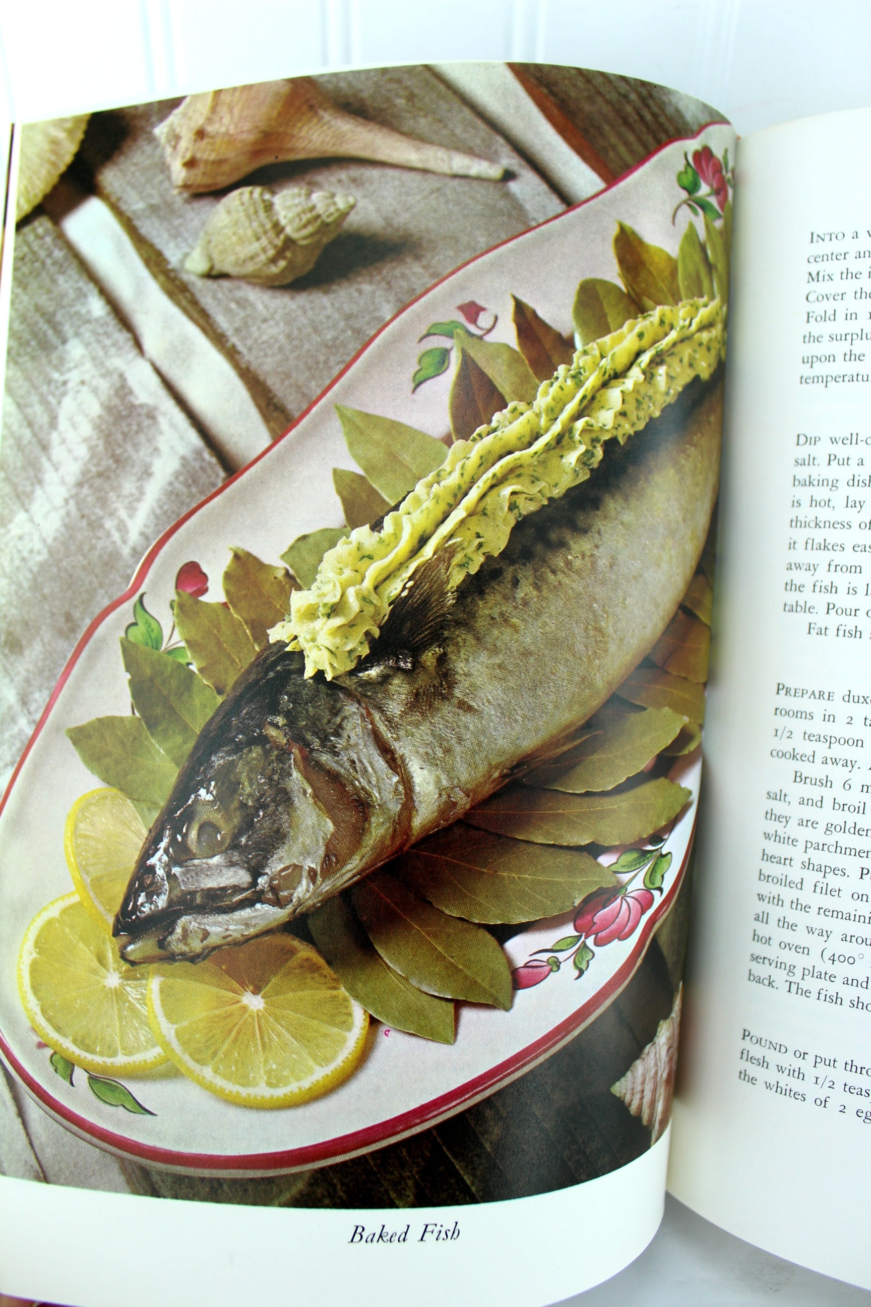 Gourmet Cookbooks 2 Volume Collection 1976 Gourmet Magazine Presentation baked fish seafood