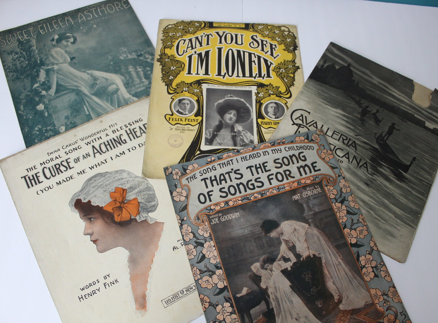Collection 100+ Antique Vintage 1920s WW1 Romantic Sheet Music Song Books Music Use Papercraft DIY four horsemen