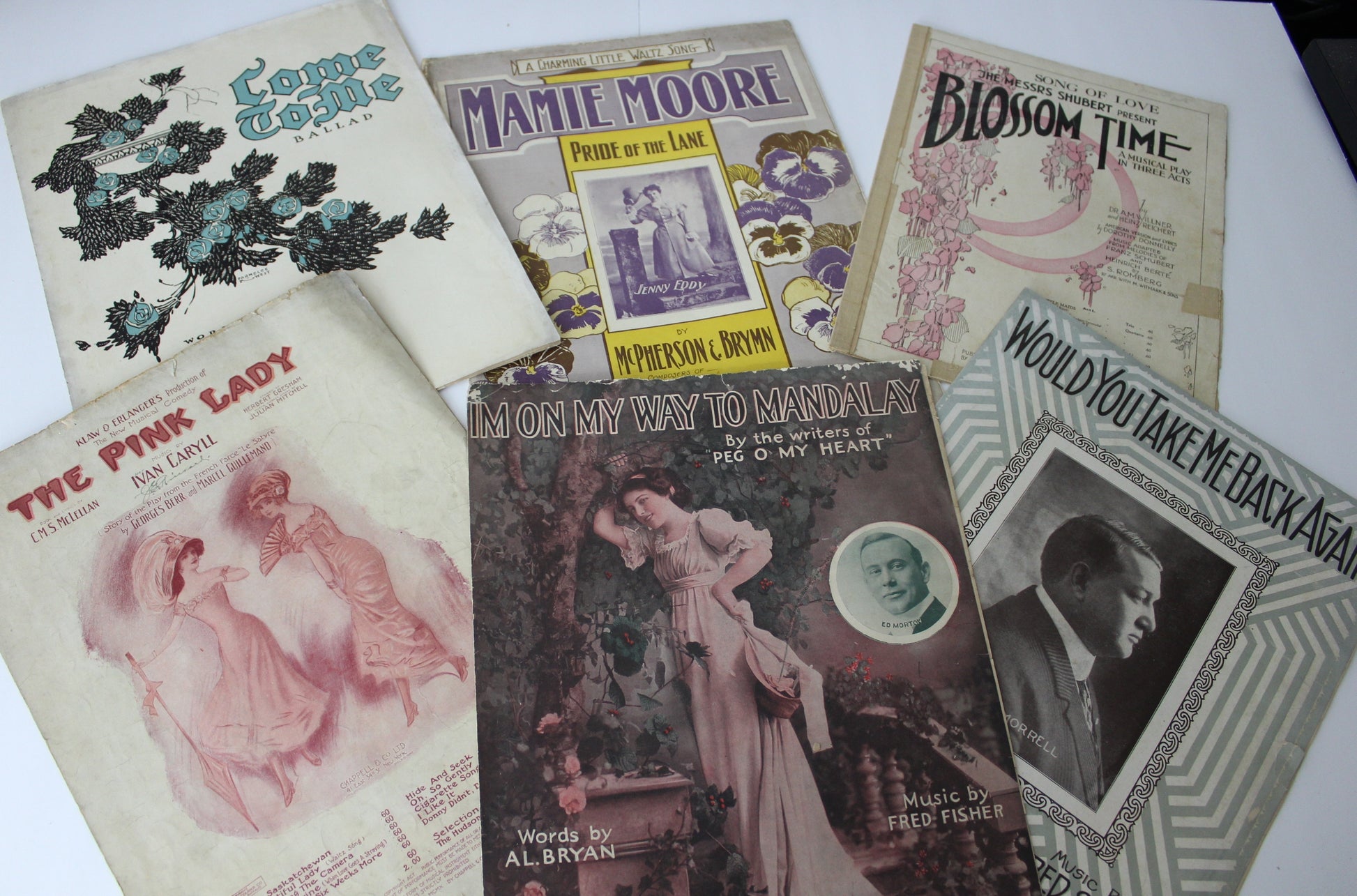 Collection 100+ Antique Vintage 1920s WW1 Romantic Sheet Music Song Books Music Use Papercraft DIY Mamie Moore