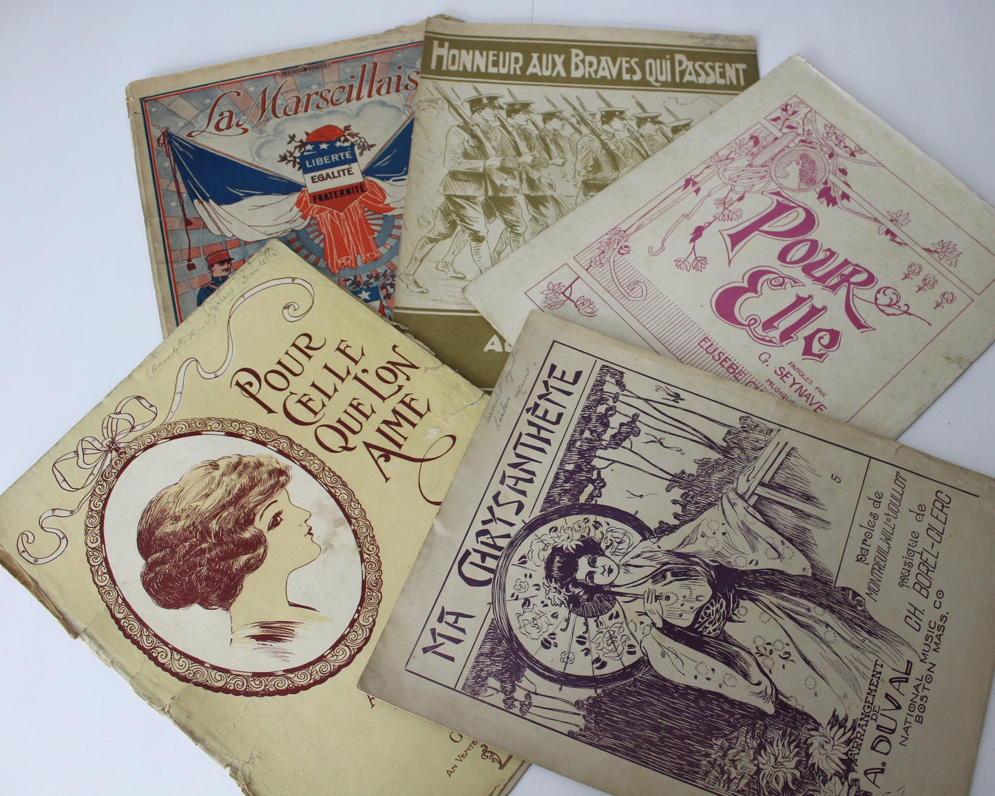 Collection 100+ Antique Vintage 1920s WW1 Romantic Sheet Music Song Books Music Use Papercraft DIY le marseilais