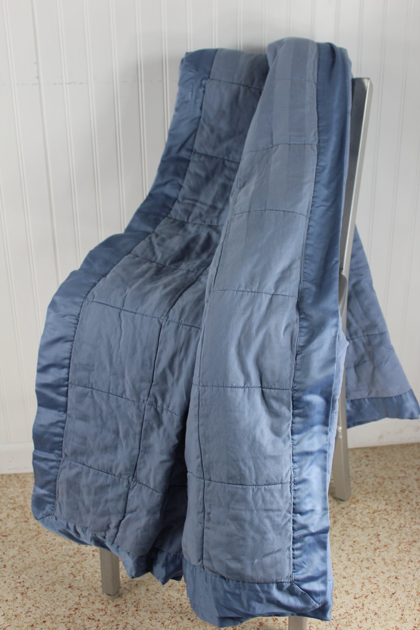 Ralph Lauren King Comforter Blue Cotton Poly Fill Washable 104" X 82"  RL