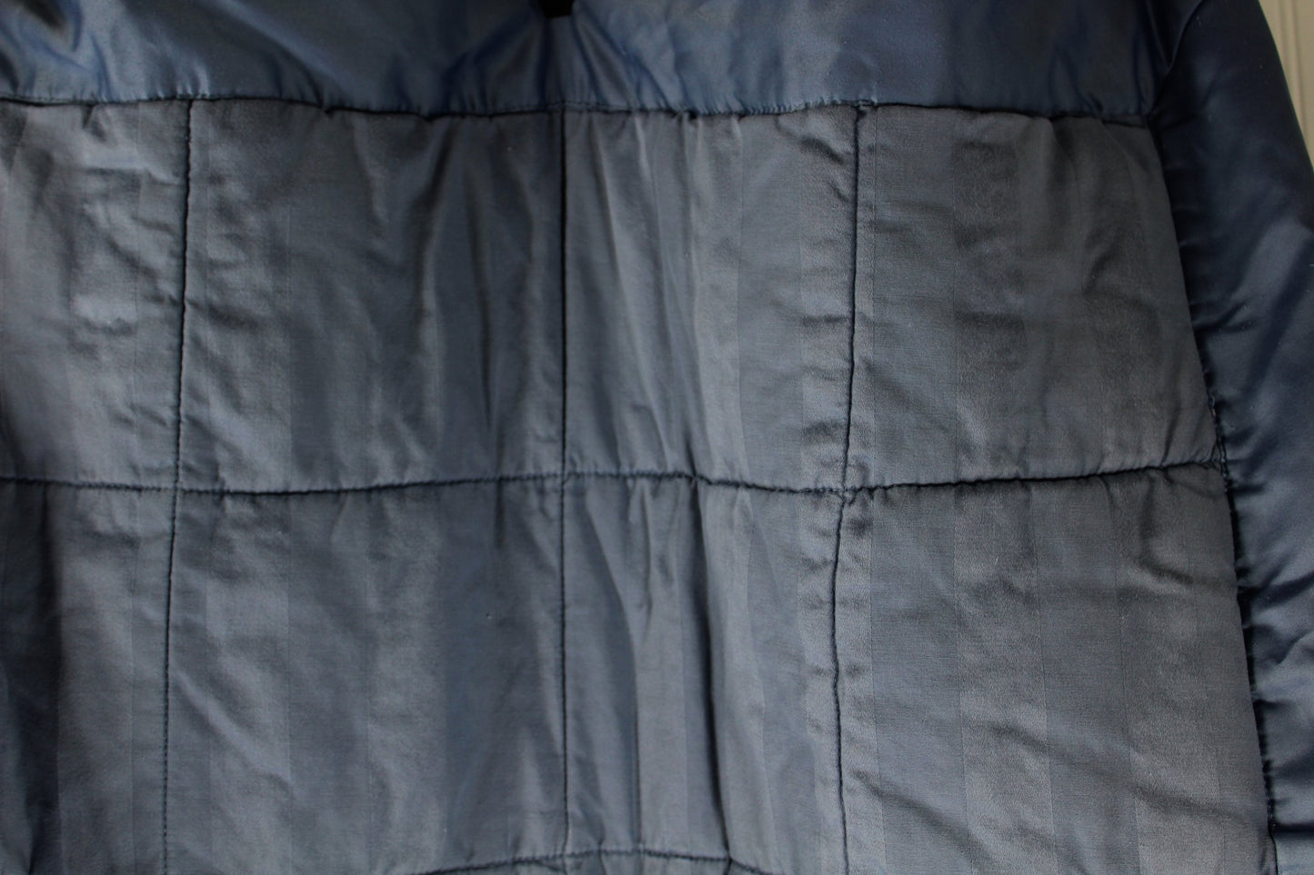 Ralph Lauren King Comforter Blue Cotton Poly Fill Washable 104" X 82" stripe
