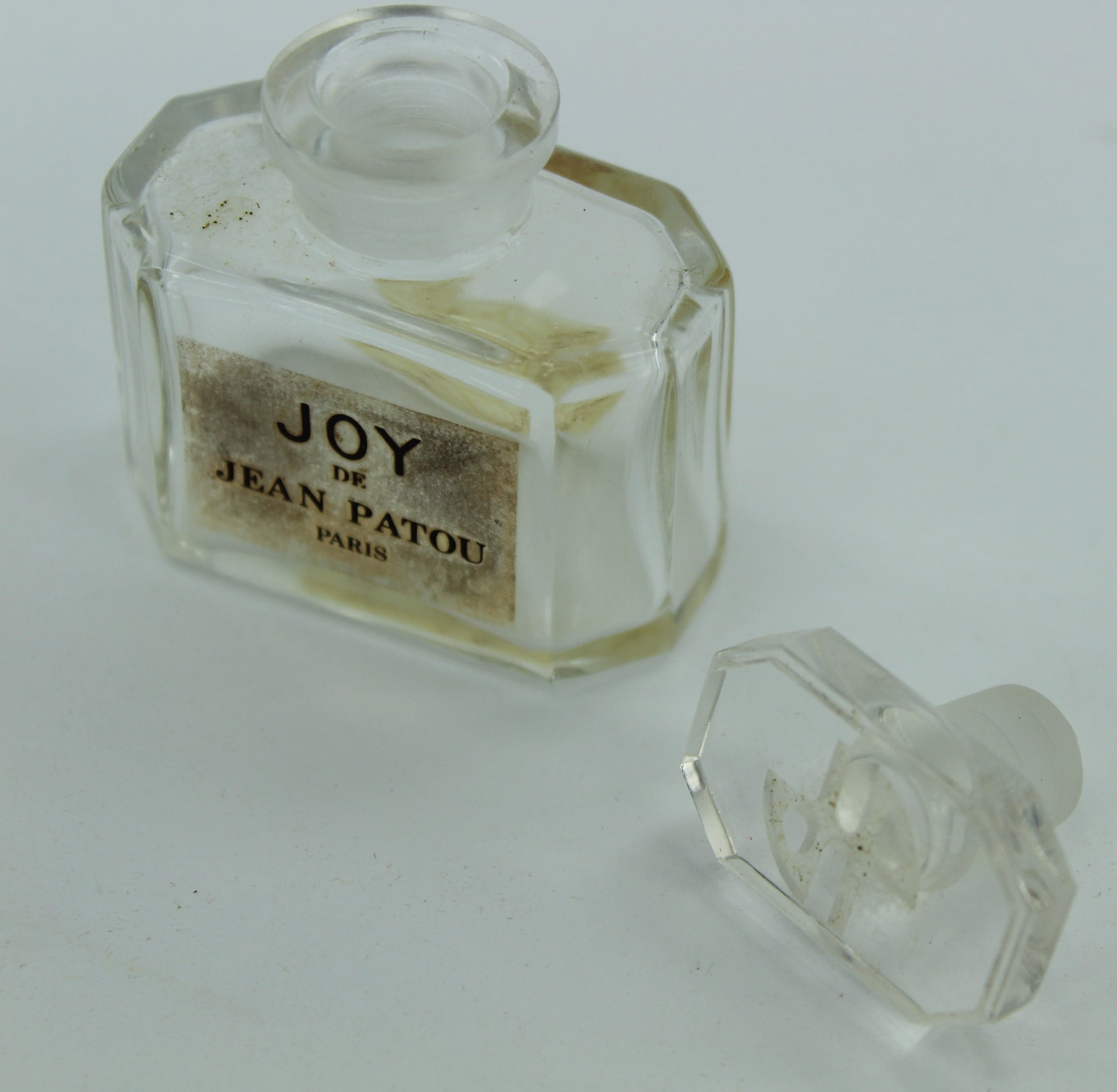 Jean Patou Joy Vintage Empty Bottle in Box HP Stopper Pochet Courval incised stopper 