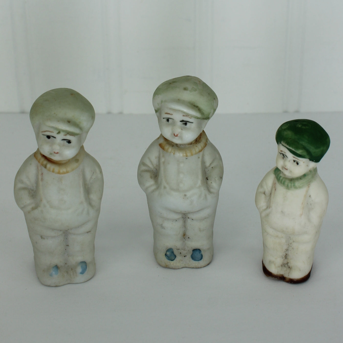Collection 3 Tiny Bisque Boy Dolls Mini Sizes
