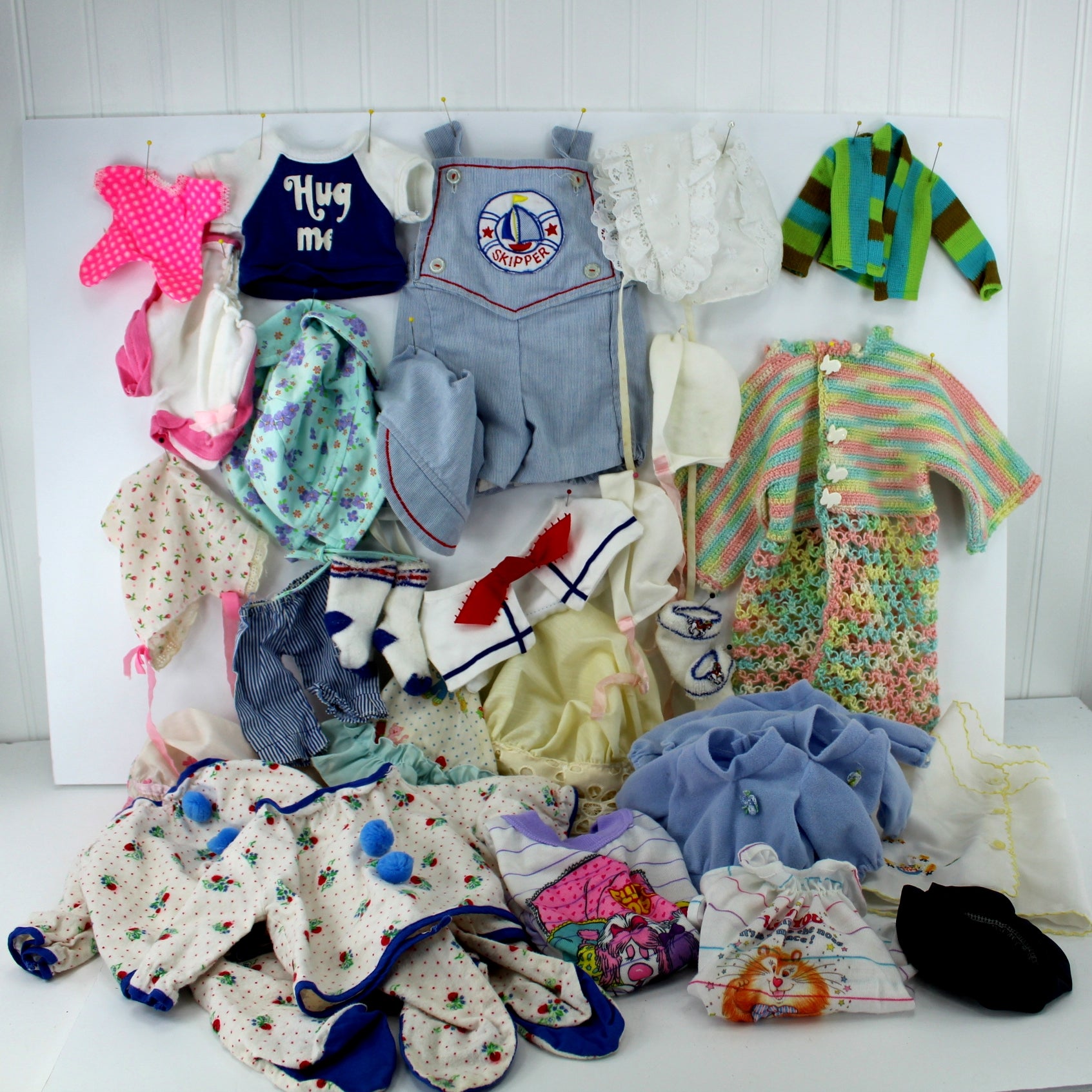 Vintage Lot Collection 42 Pieces Pairs Doll Clothes Shoes All Sizes Labels & Hand Made