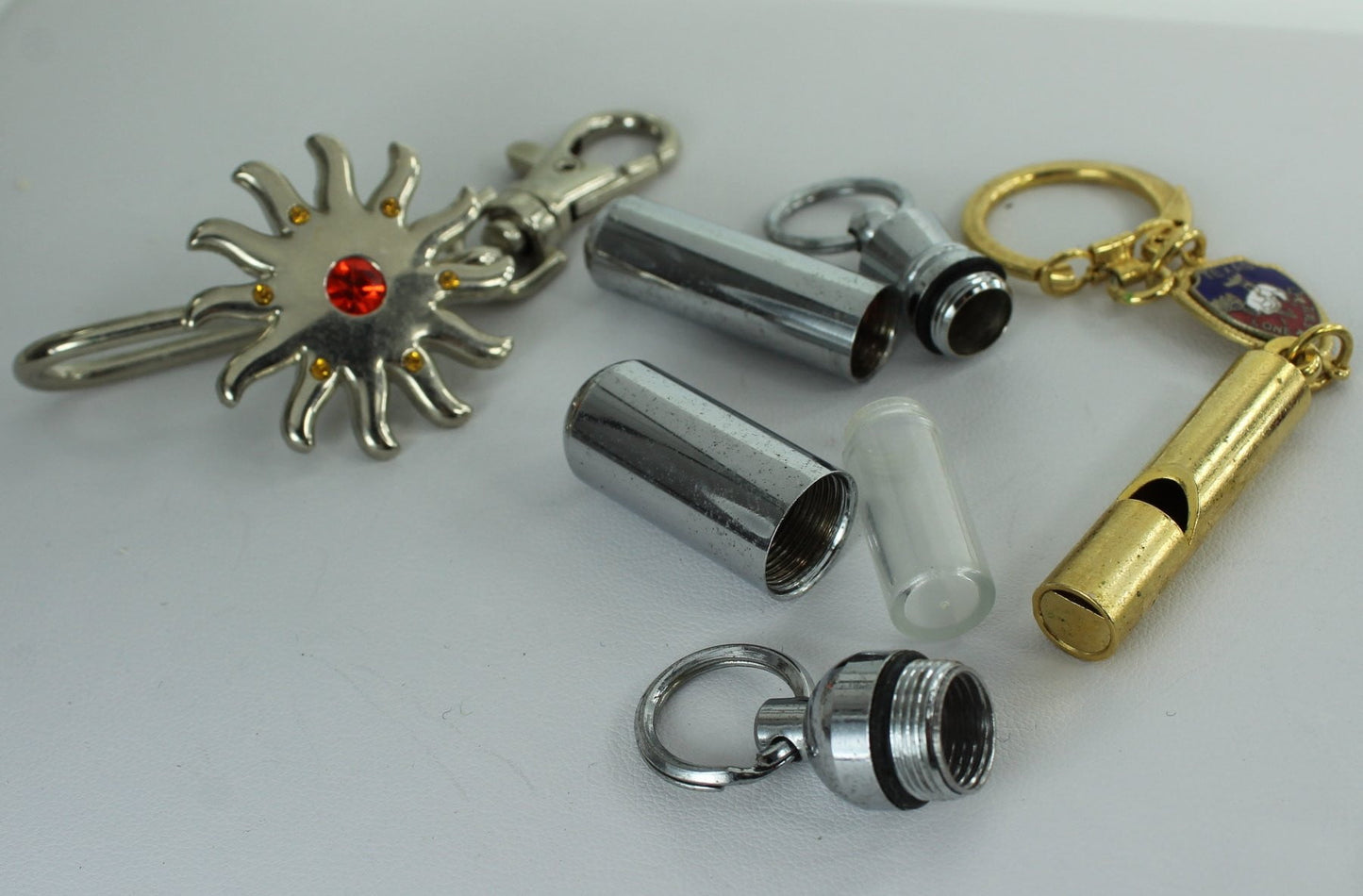 Key Ring Lot 9 Rings Whistle Pill Holder Bead Libra Dream Catcher texas